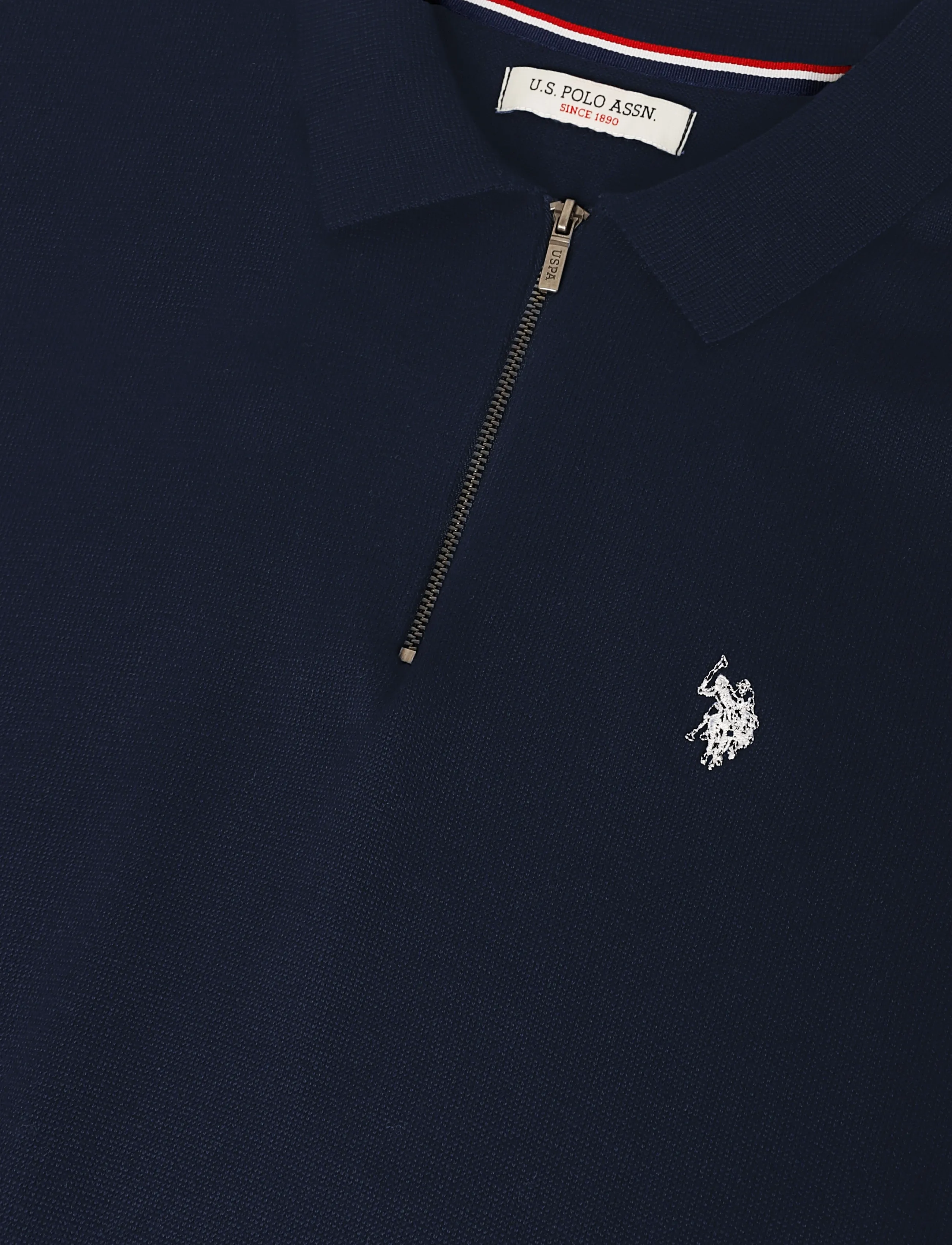 U.S. Polo Assn. - UMSANKA POLO LS KNT - langärmelige strick-polohemden - dark sapphire - 2