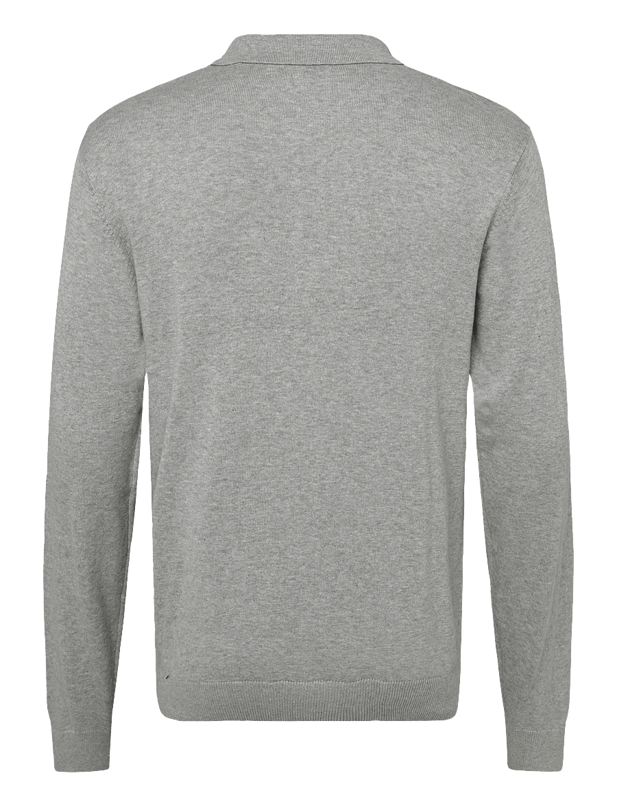 U.S. Polo Assn. - UMSANKA POLO LS KNT - pikkade varrukatega kootud polod - grey mÉlange - 1
