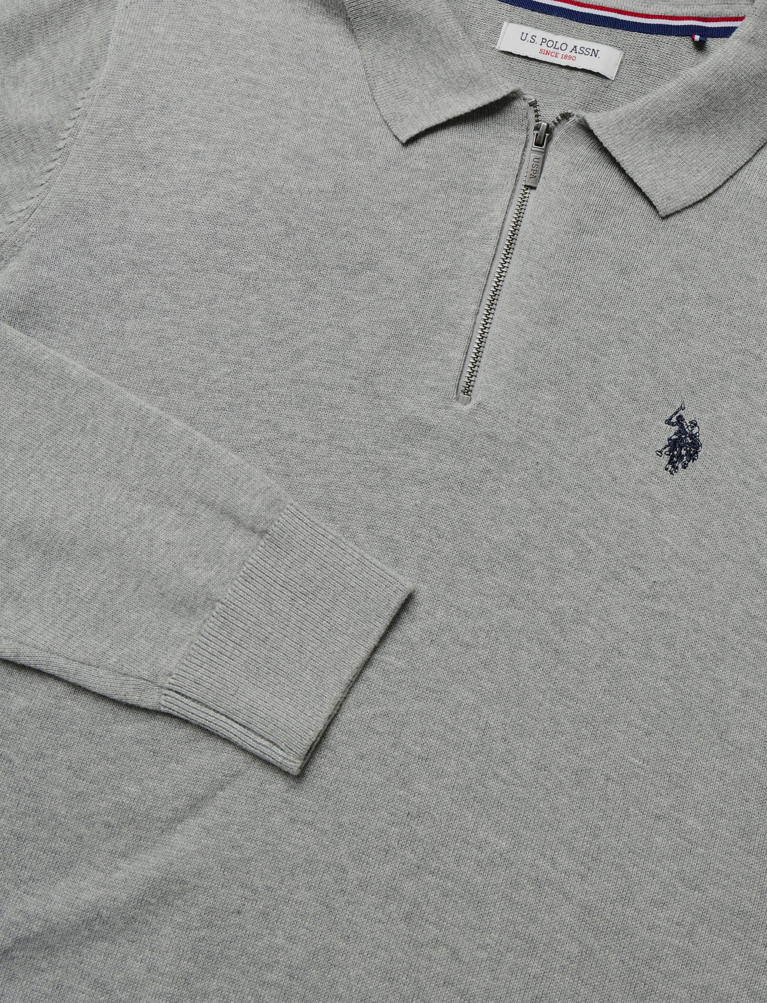 U.S. Polo Assn. - UMSANKA POLO LS KNT - höstkläder - grey mÉlange - 2