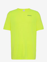 UYN - MAN RUNNING AIRSTREAM OUTWEAR SHIRT SHORT SLEEVE - t-shirts - yellow fluo - 0