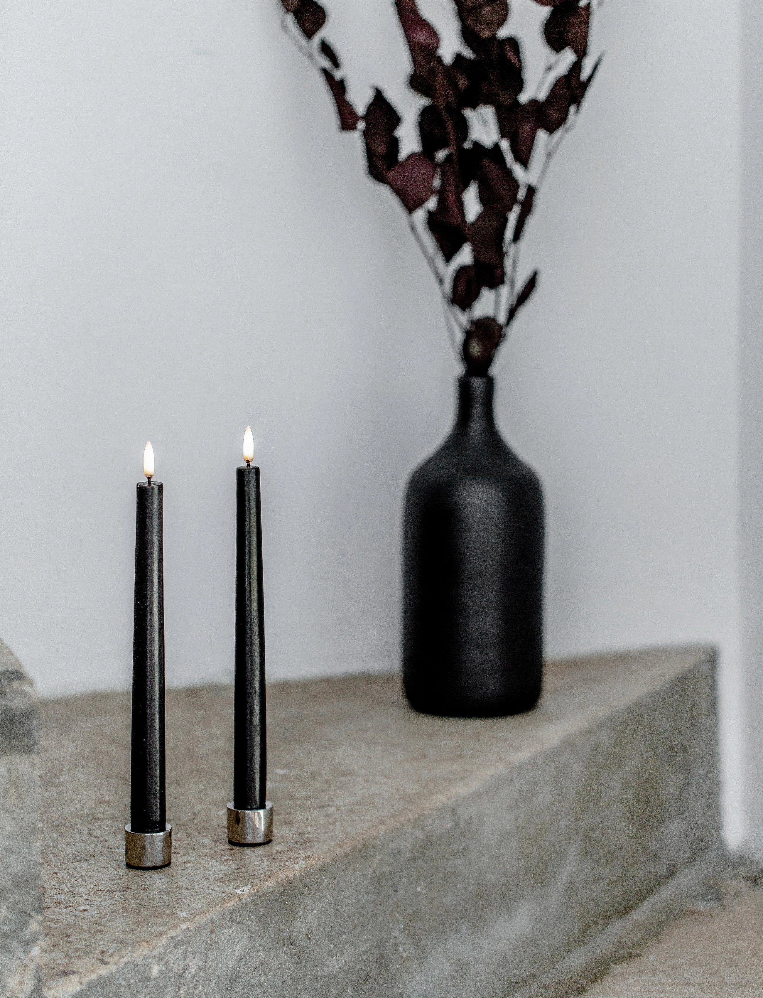 UYUNI Lighting Light Candle Holder Taper, H3.2 cm, Candlesticks & Lanterns, Silber - Tealight Holders, Homeware