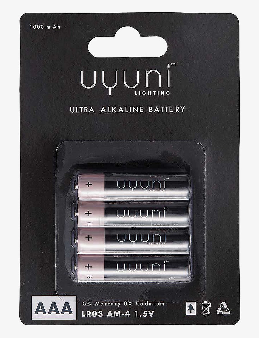 UYUNI Lighting - AAA Battery, 1,5V, 1000mAh, 4-pack - baterijos - black - 0