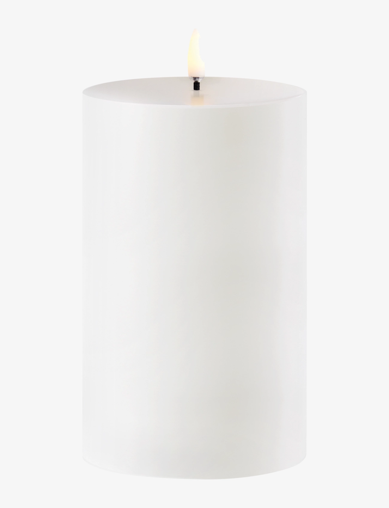 UYUNI Lighting Outdoor Led Pillar Candle, White, 8,4X15 Cm, Bloklys, Hvid, Str: H15CM