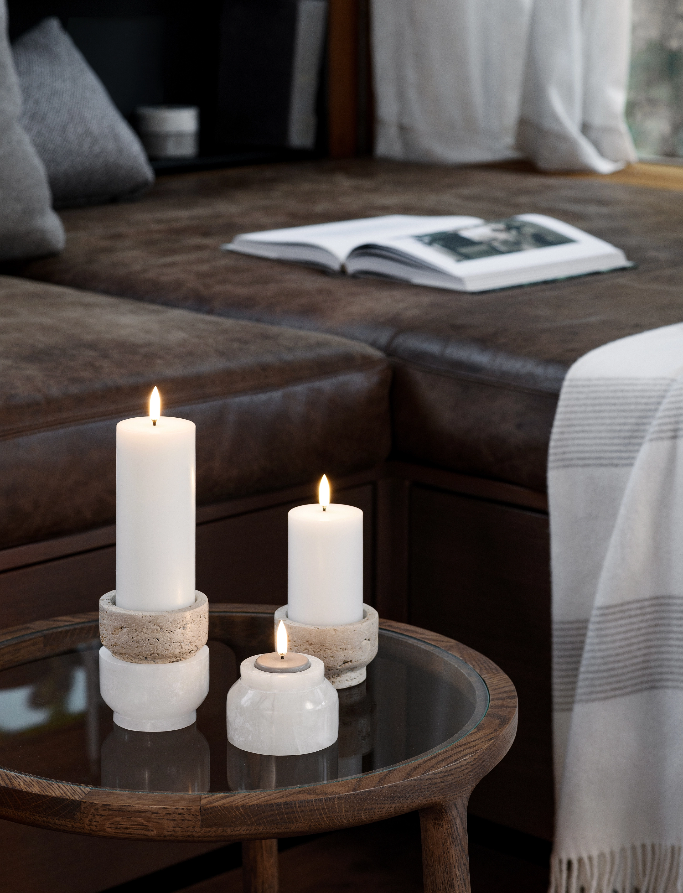 UYUNI Lighting Led Pillar Candle, H14.5 cm, White, Stearinlys > Led-Lys, Unisex