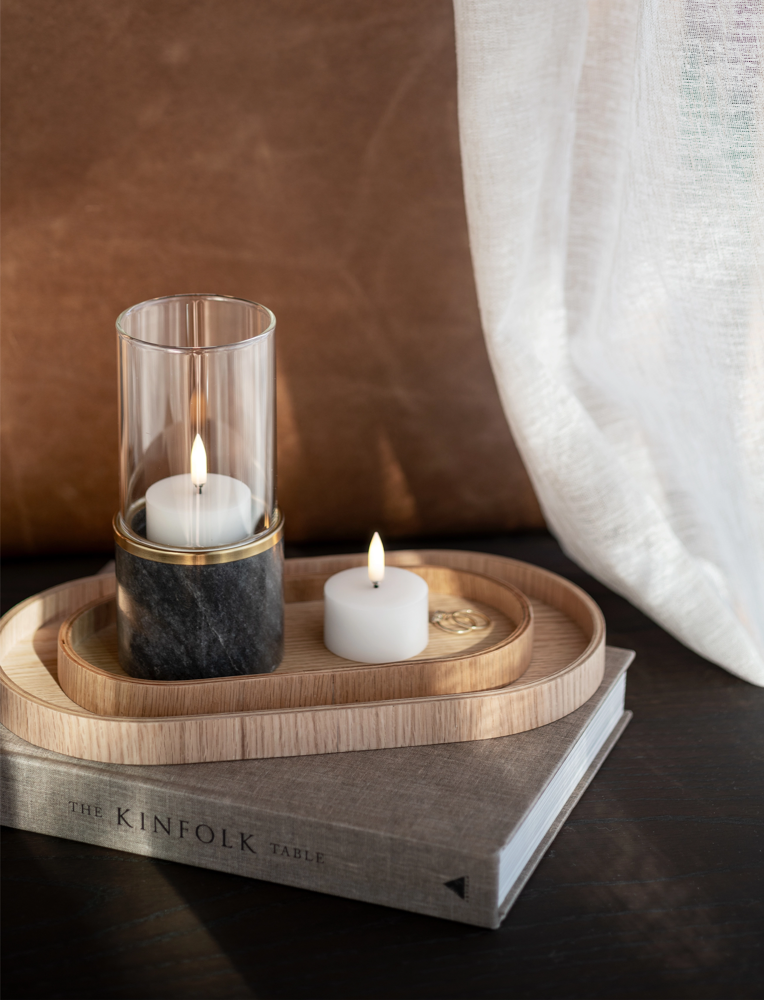 UYUNI Lighting Led Pillar Candle, H2.8 cm, Candles, Weiß - Homeware
