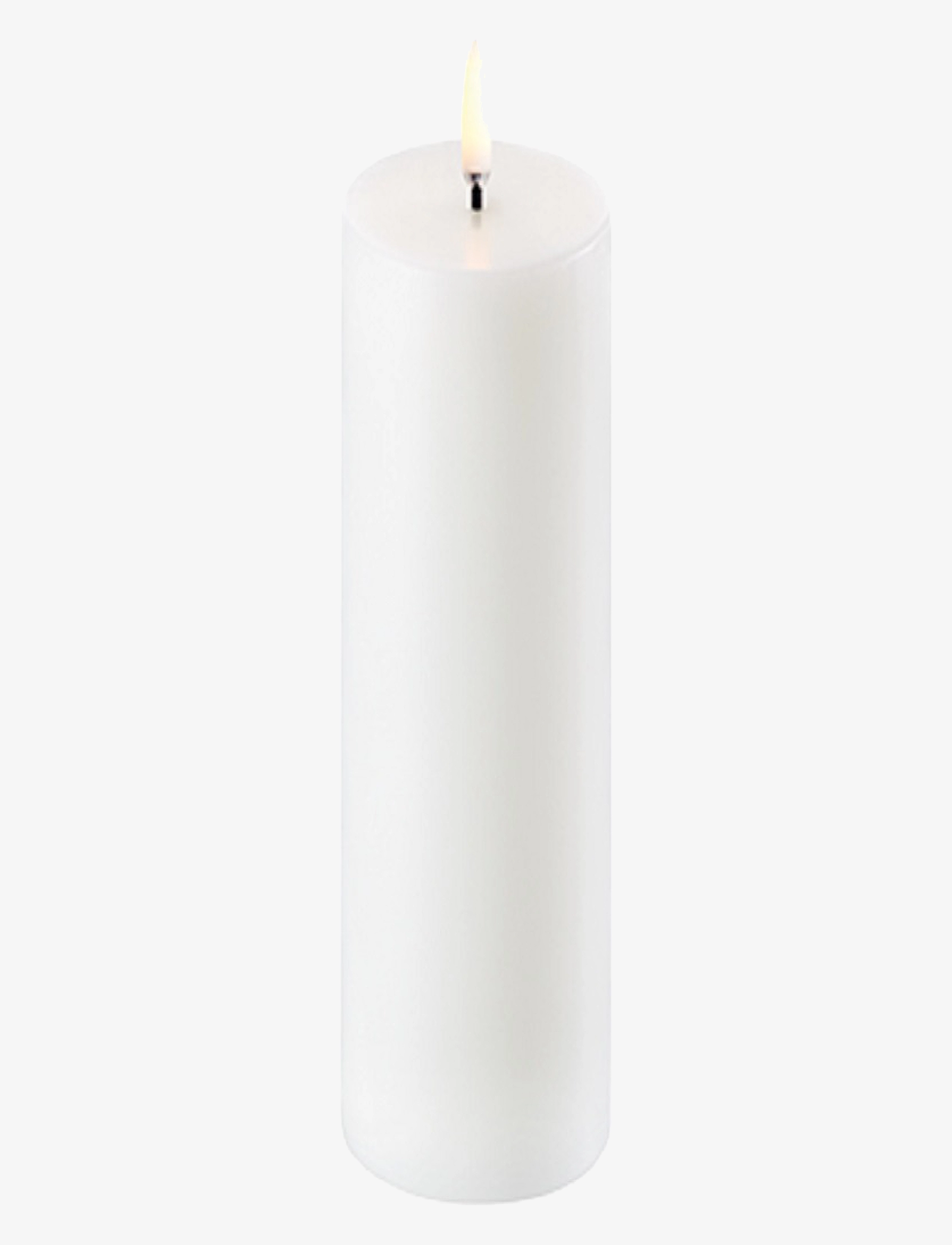 UYUNI Lighting Pillar Led Candle, LED-lys, Hvid, Str: H15CM