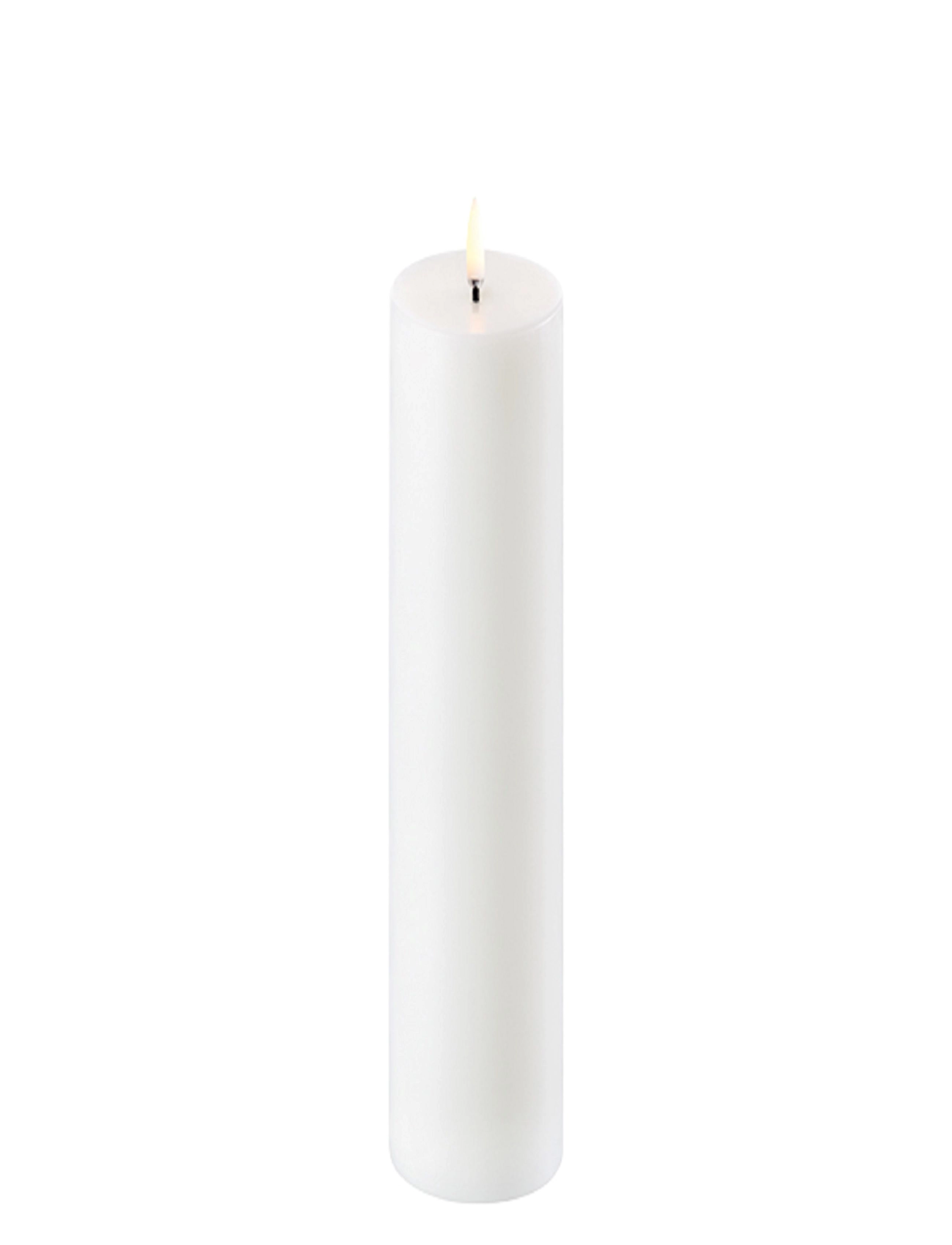 UYUNI Lighting Pillar Led Candle, LED-lys, Hvid, Str: H22CM