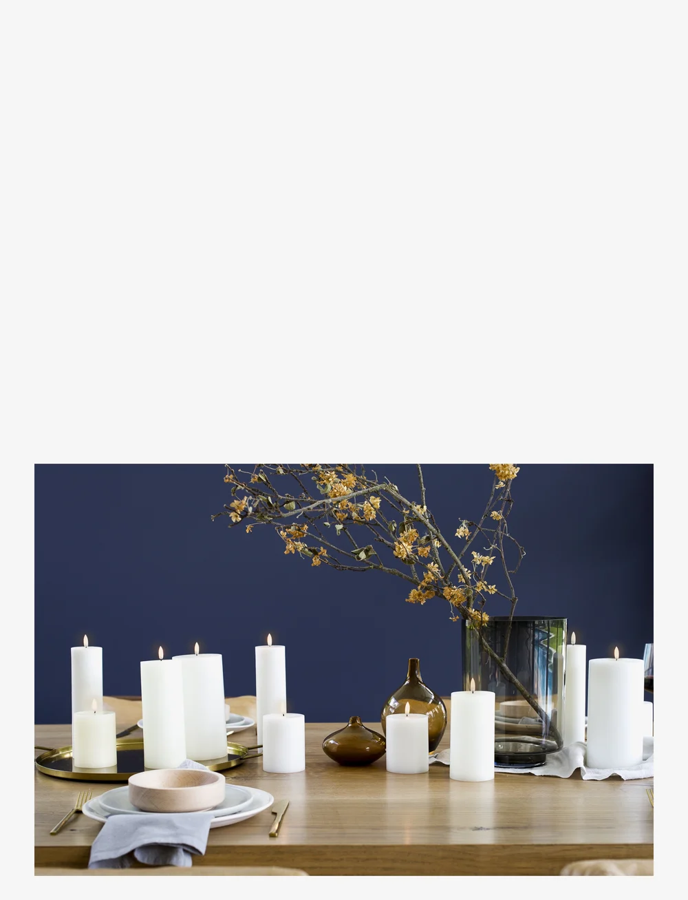 UYUNI Lighting - Pillar LED Candle - led sveces - nordic white - 1