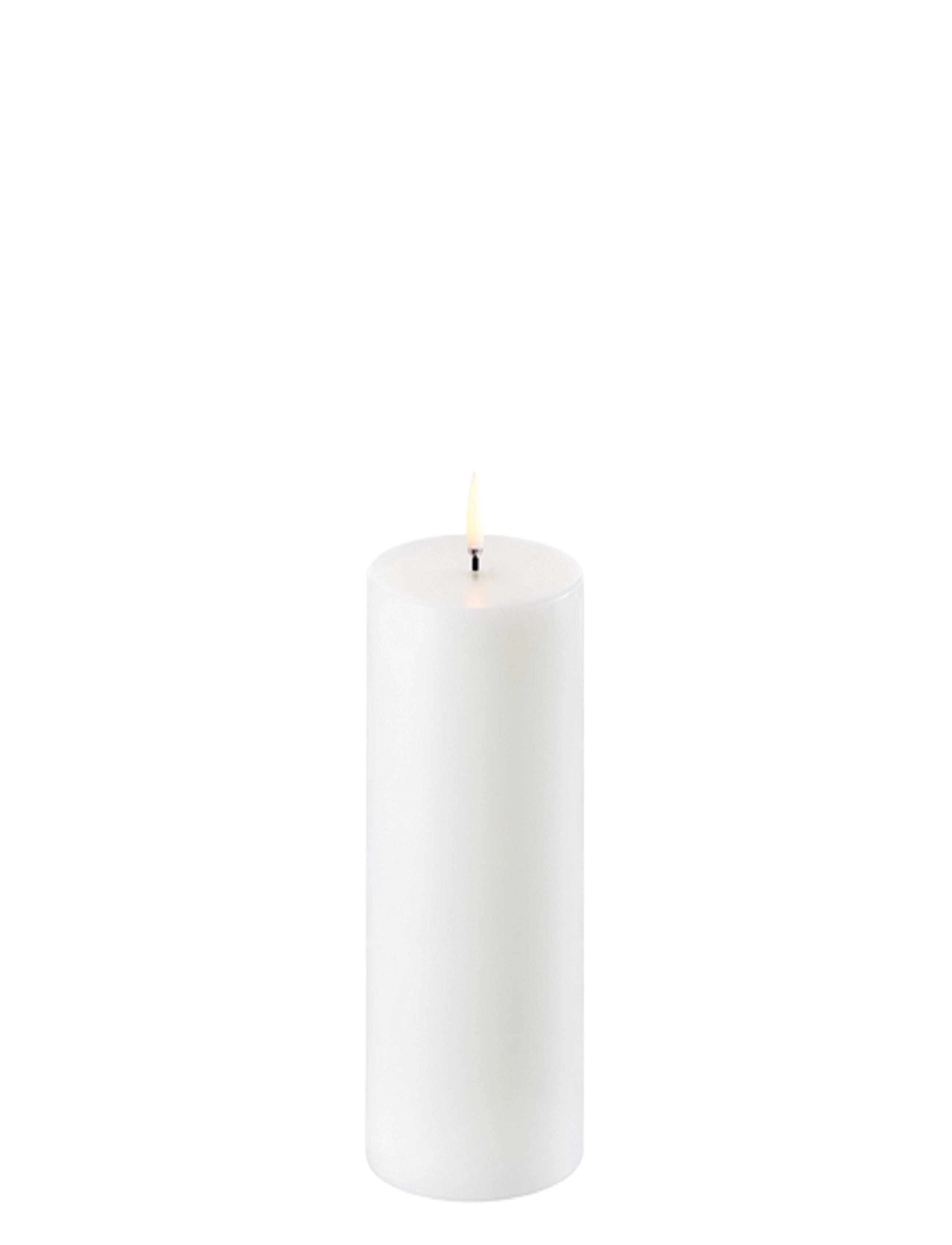 UYUNI Lighting Pillar Led Candle, LED-lys, Hvid, Str: H15CM