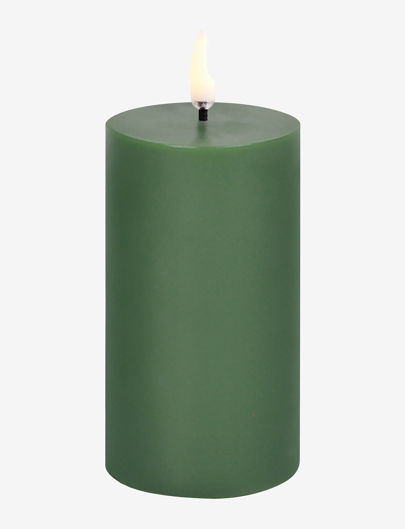 UYUNI Lighting - LED pillar candle, Olive green. Smooth, 5,8x10,1 cm - led kerzen - olive green - 1
