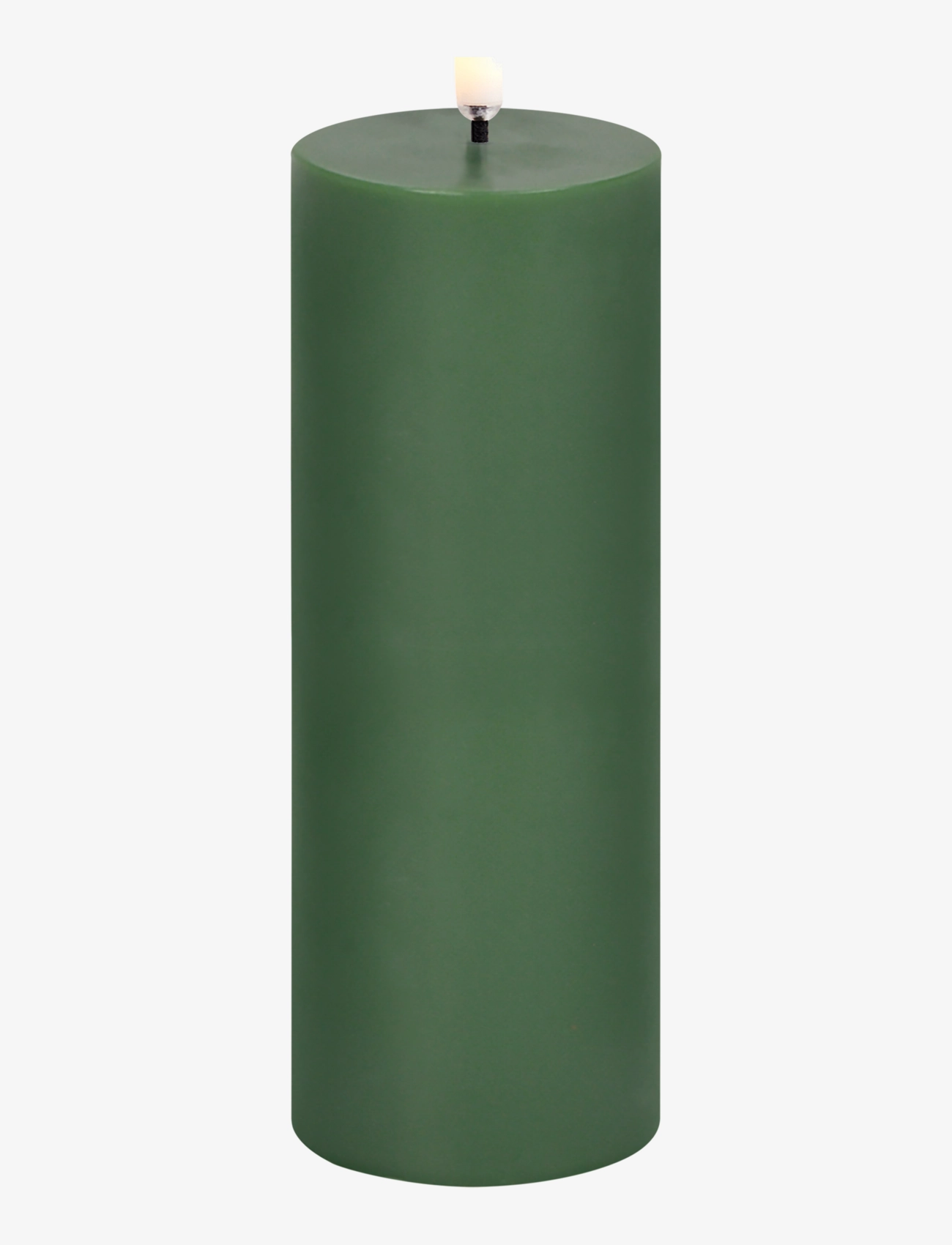 UYUNI Lighting LED pillar candle, Olive green. Smooth, 5,8x10,1 cm - 4 for 3 - OLIVE GREEN / green