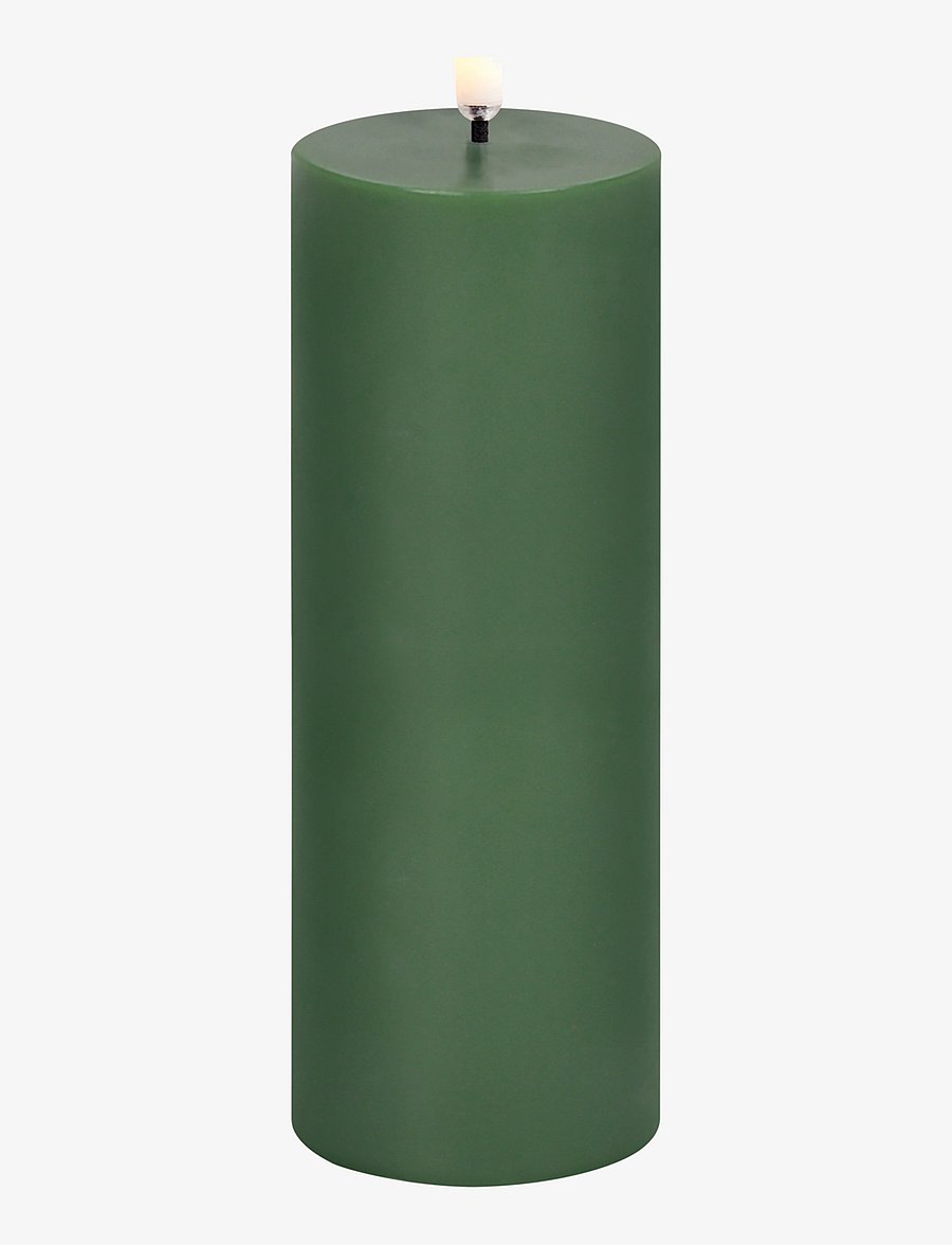 UYUNI Lighting - LED pillar candle, Olive green, Smooth, 5,8x15,2 cm - laternad - olive green - 1