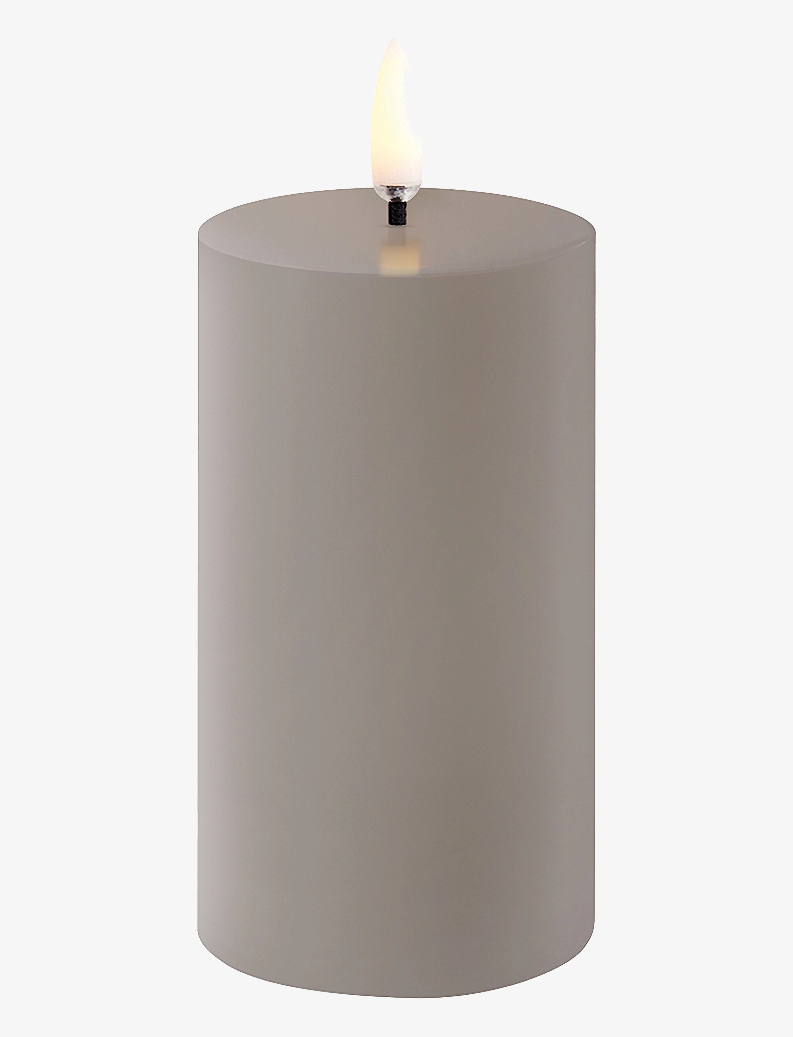 UYUNI Lighting Led Pillar Candle, Søjlelys, Beige, Str: H10.1CM