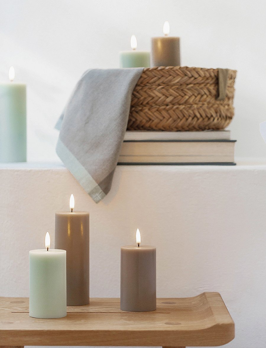 UYUNI Lighting - LED pillar candle - laternen - sand - 0