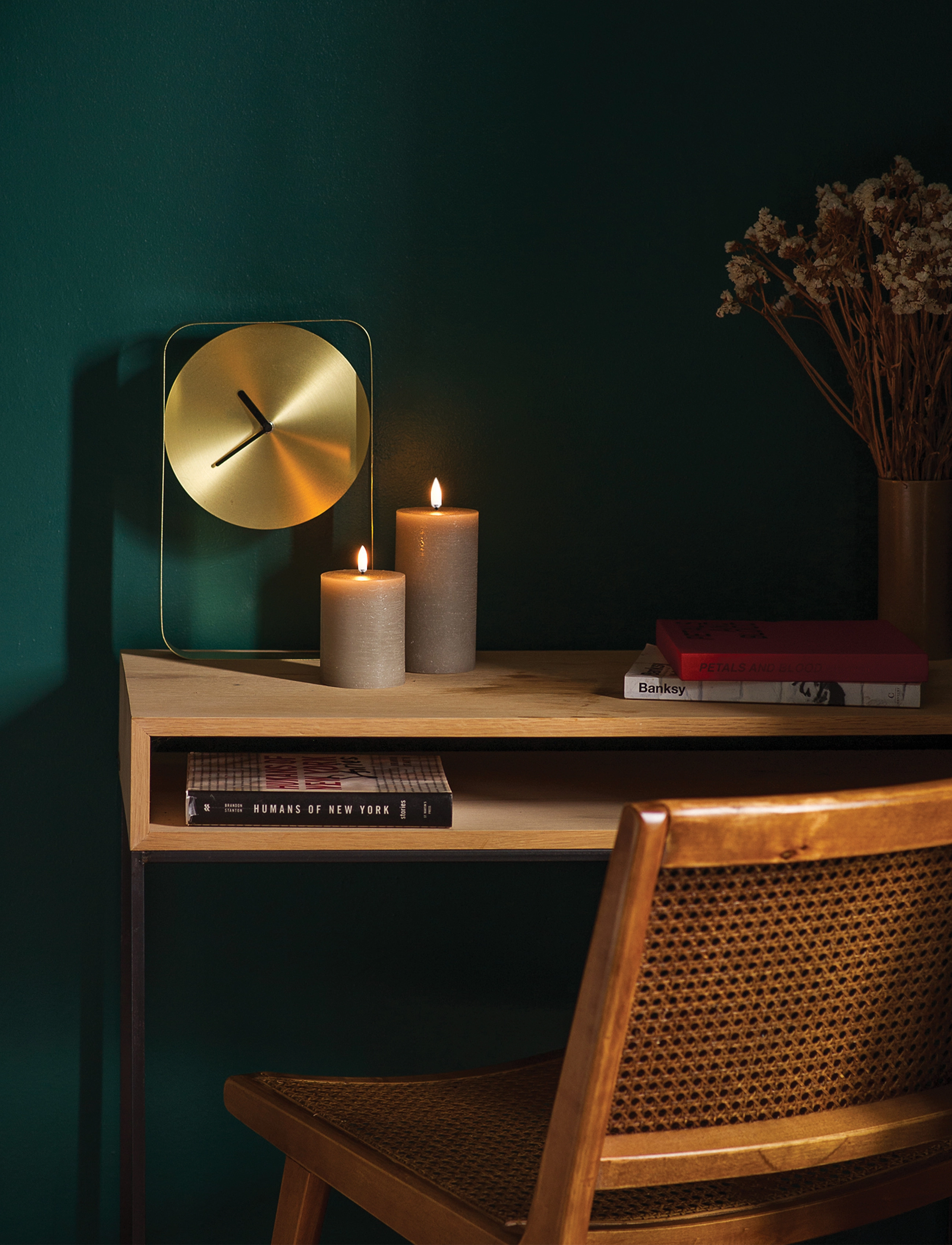 UYUNI Lighting Led Pillar Candle, H10 cm, Beige, Stearinlys > Led-Lys, Unisex