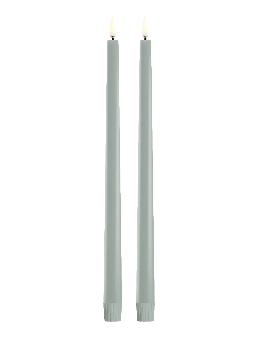UYUNI Lighting - Taper Candle Soft-fit Cap W2,3 H32 - led kerzen - dusty green - 1