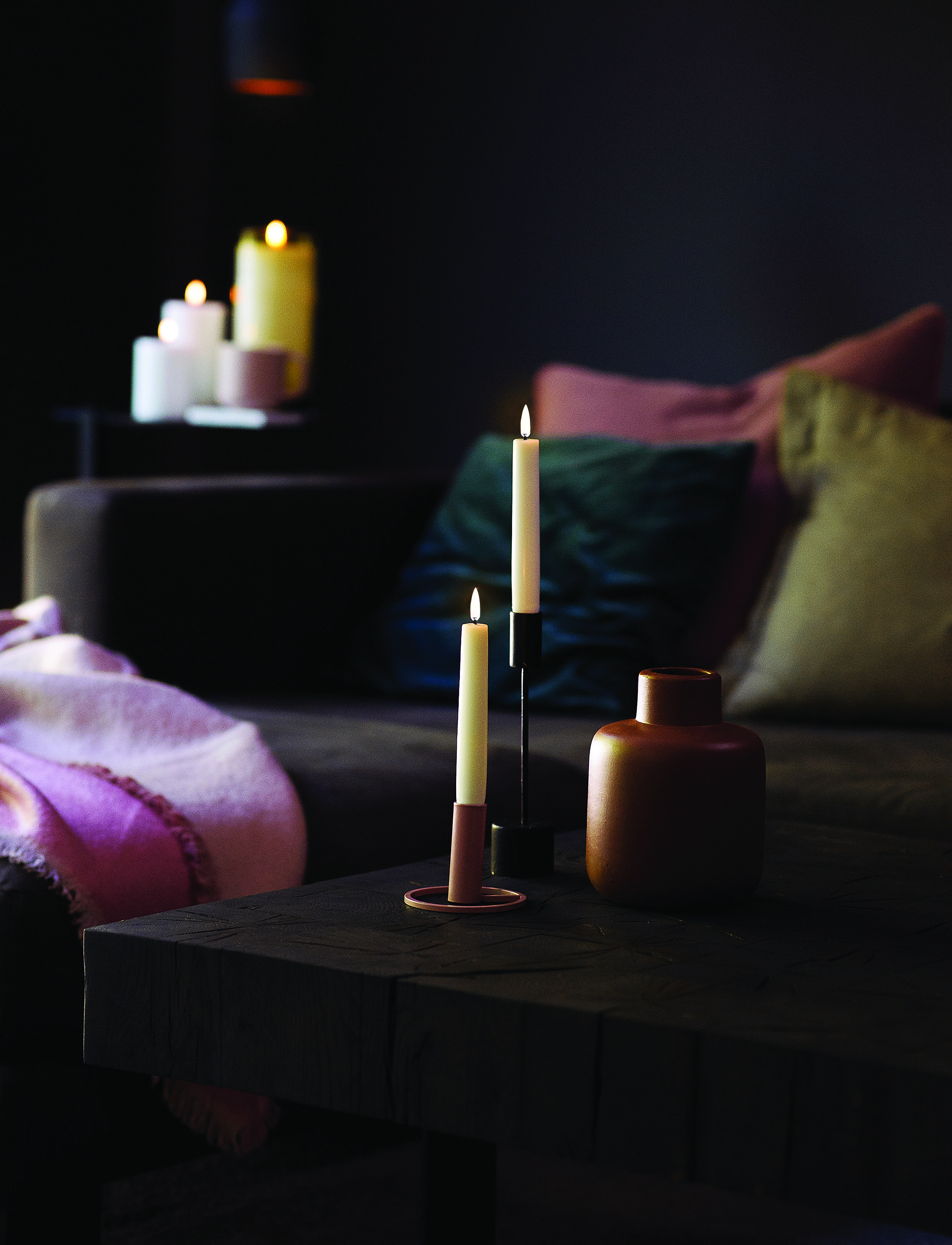 UYUNI Lighting Pillar Led Candle, H20 cm, Candles, Weiß - Homeware