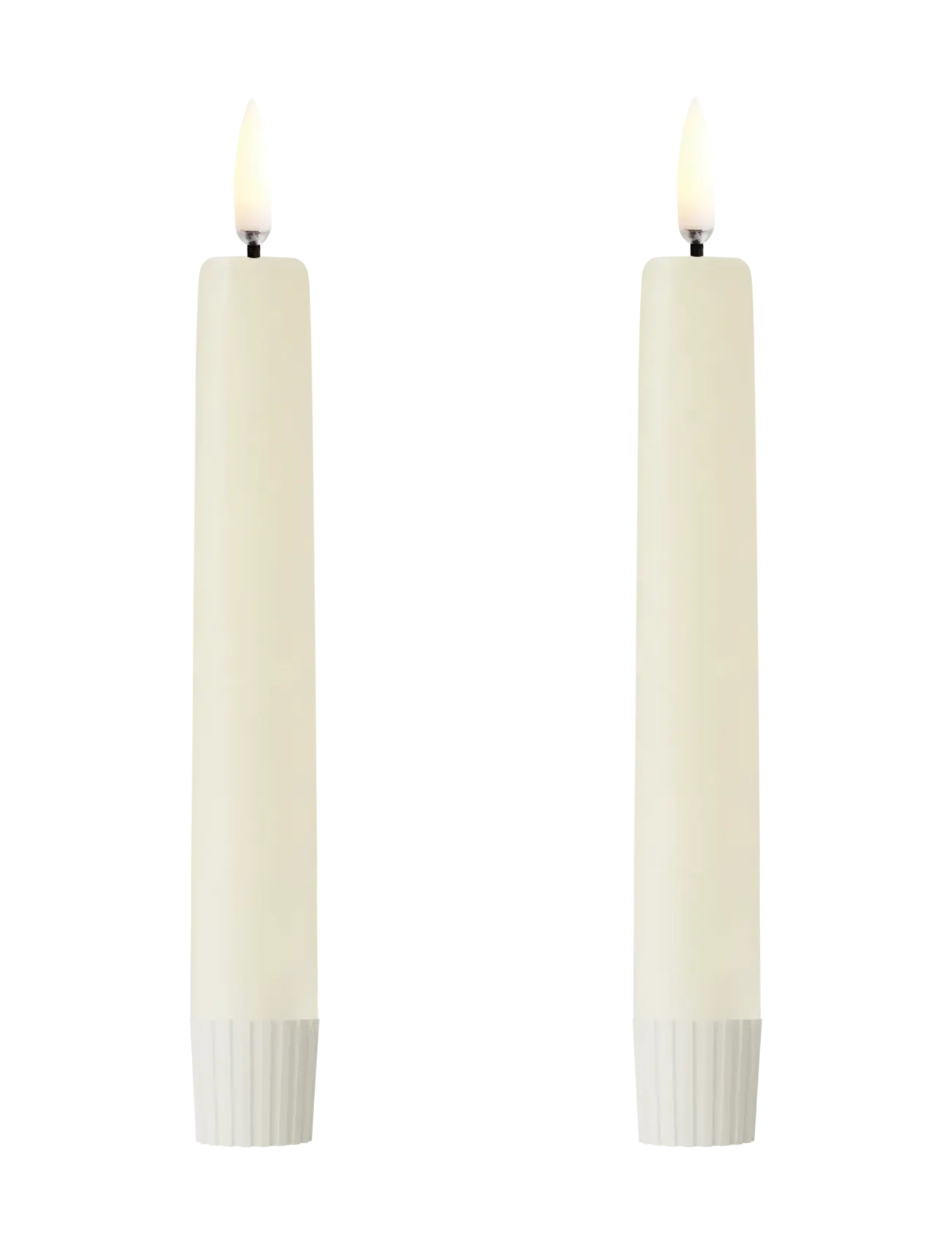 UYUNI Lighting Taper Candle Soft-Fit Cap W2,3 H15, LED-lys, Creme, Str: H16CM