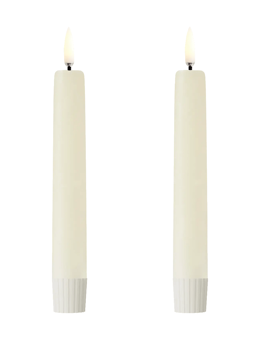 UYUNI Lighting - Taper Candle Soft-fit Cap W2,3 H15 - led kerzen - ivory - 1