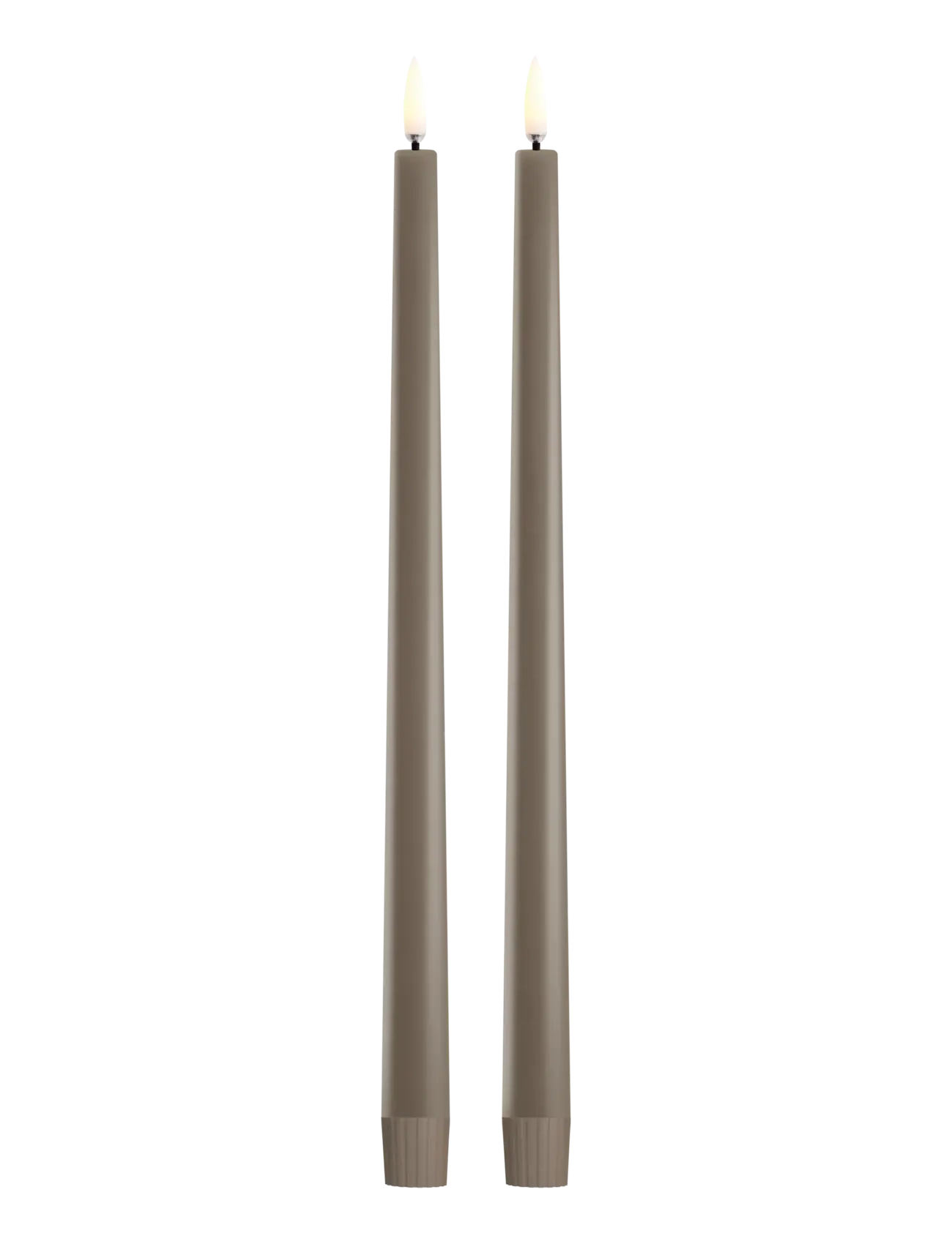 UYUNI Lighting LED taper candle, Sandstone, Smooth, 2-pack, 2,3x32 cm - Under 300 kr - SANDSTONE / beige