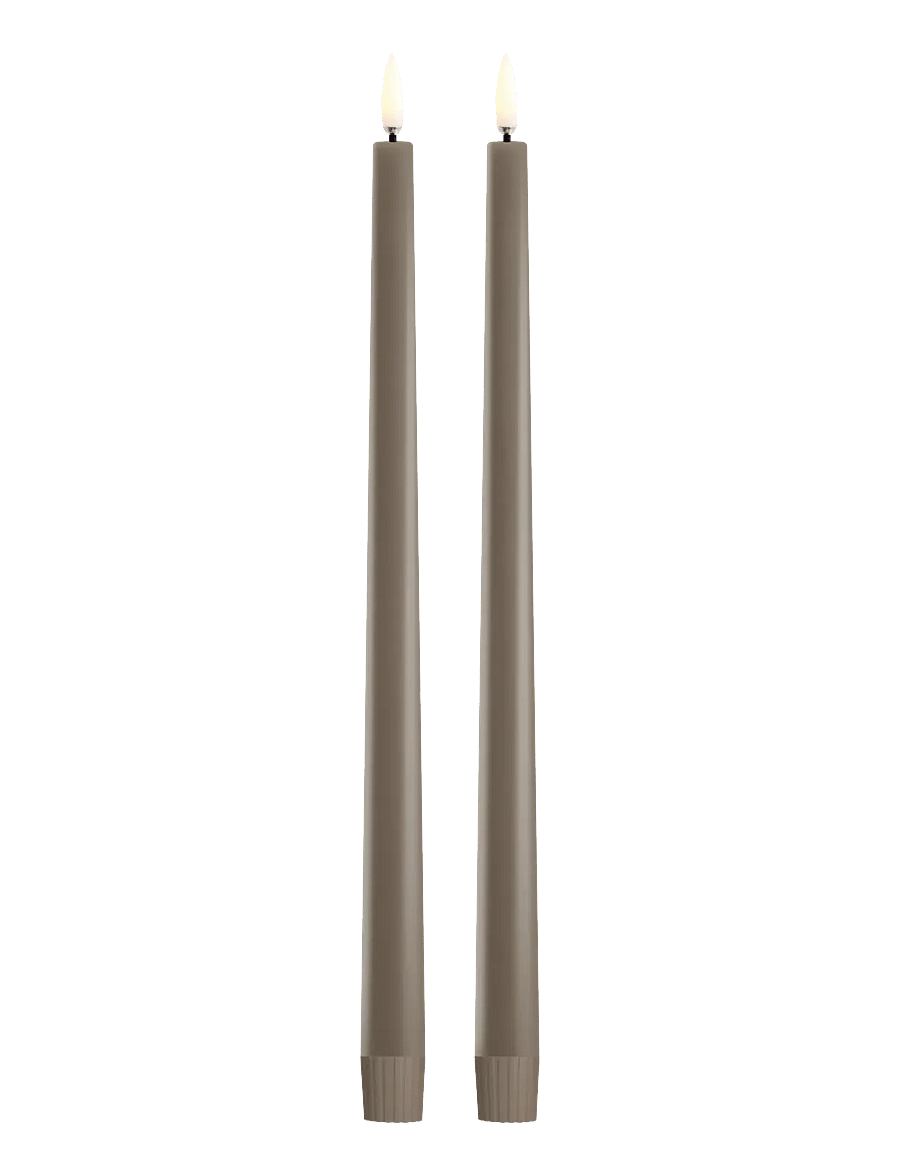 UYUNI Lighting - LED taper candle, Sandstone, Smooth, 2-pack, 2,3x32 cm - sandstone - 1