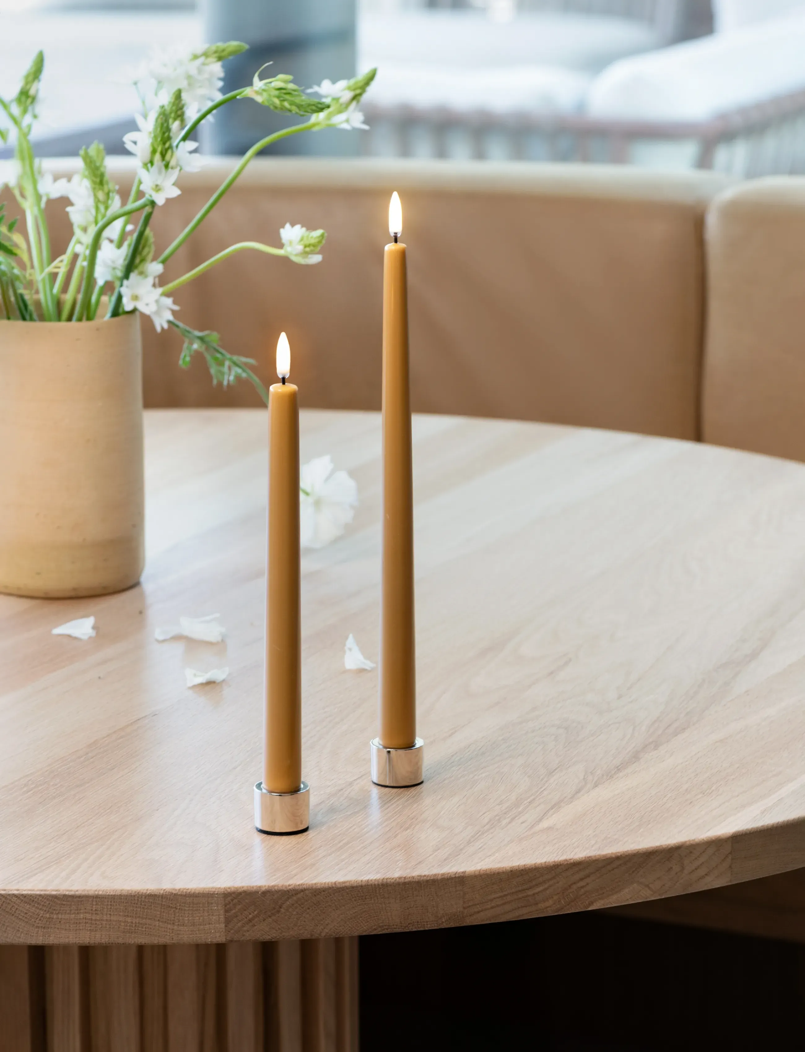UYUNI Lighting Taper Candle Soft-Fit Cap W2,3 H32, H32 cm, Candles, Braun - Led Homeware