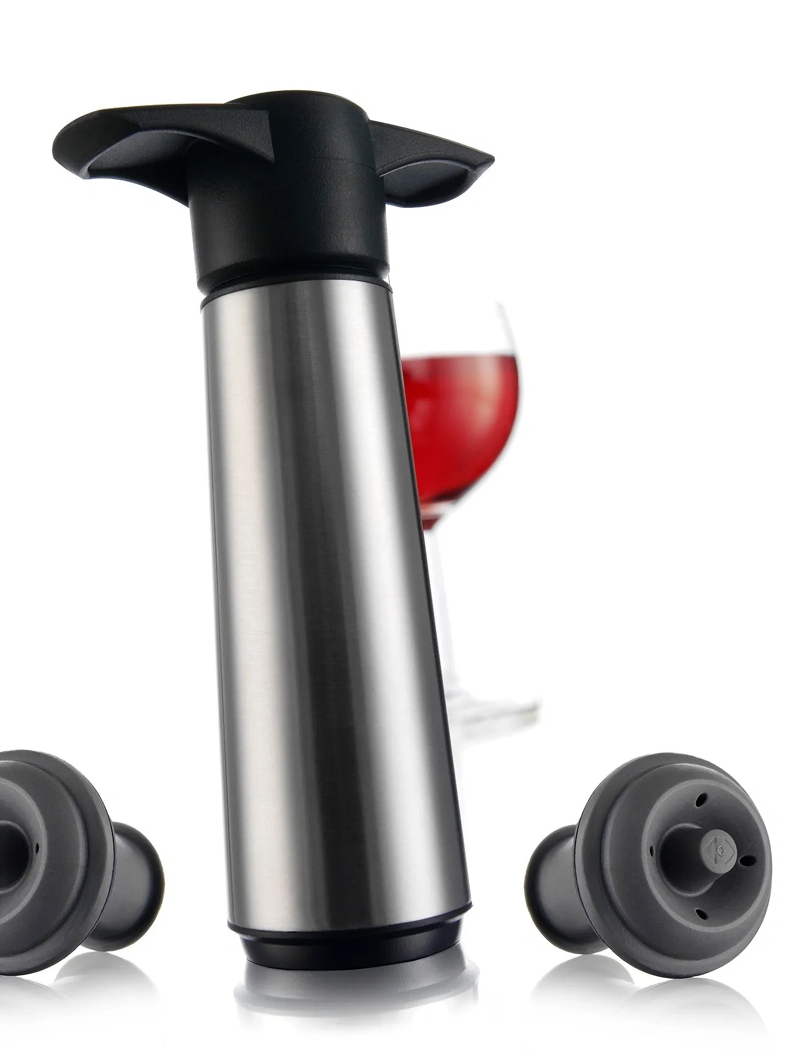 Vacuvin Wine Saver Ss 2-Pack, One Size, Drink & Bar Accessories, Schwarz - Bottle Openers Stoppers, Homeware