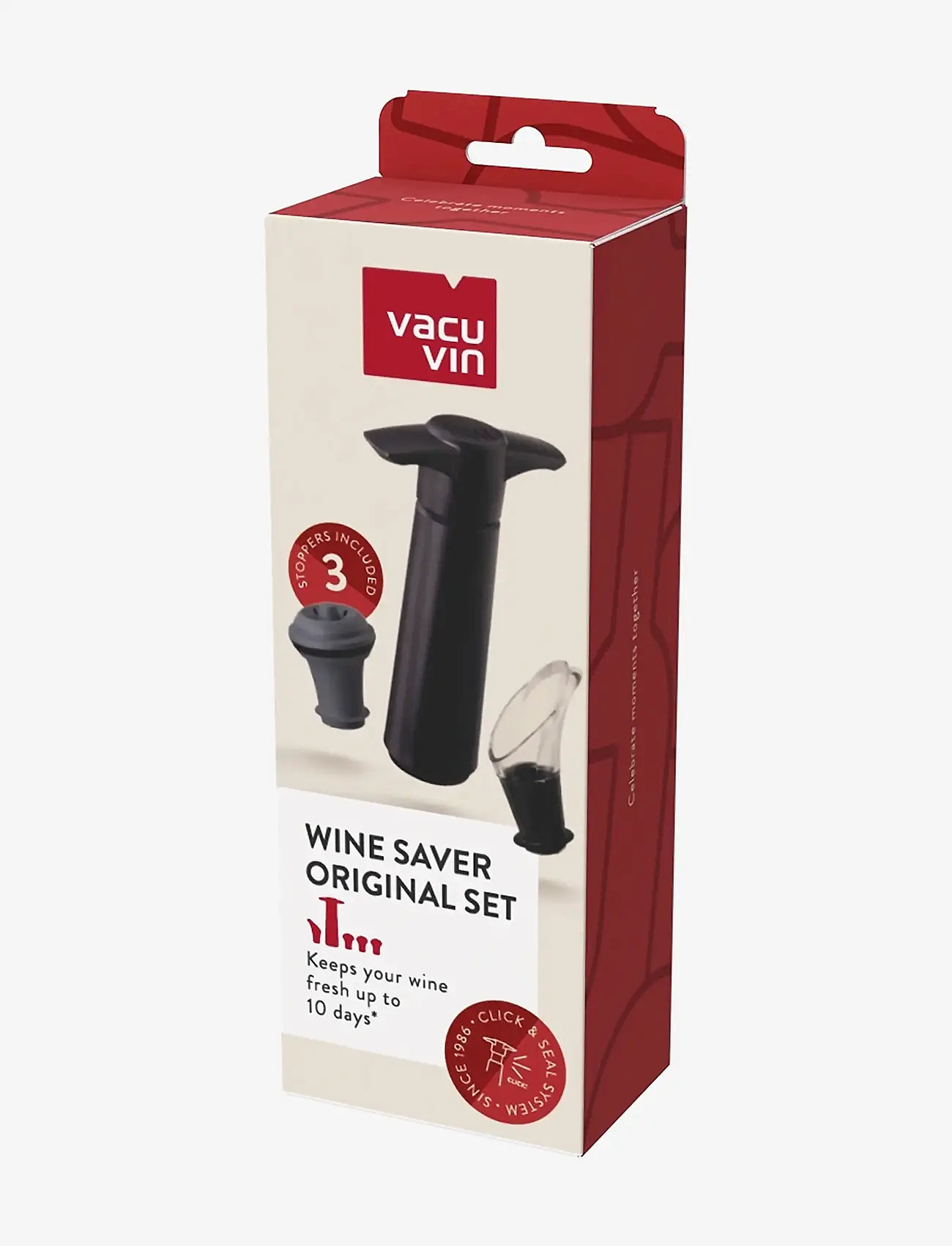Vacuvin - Wine Saver & Server SET 5 Black VACUVIN® - bottle openers & wine stoppers - black - 2