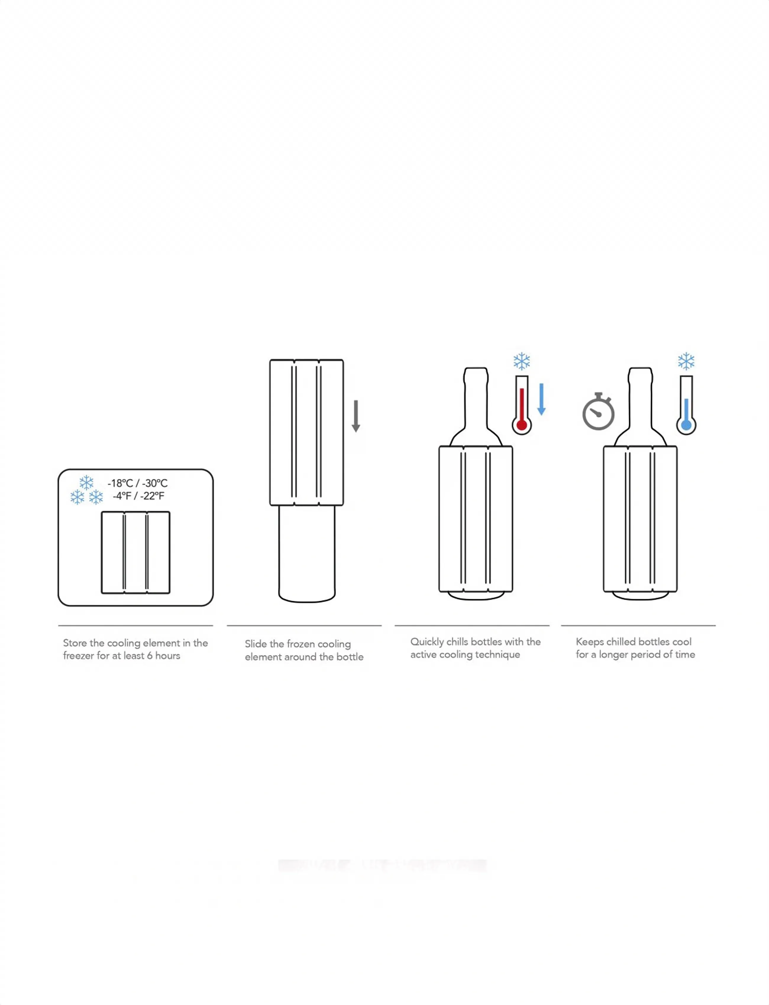 Vacuvin - Active Wine Cooler - najniższe ceny - silver - 4