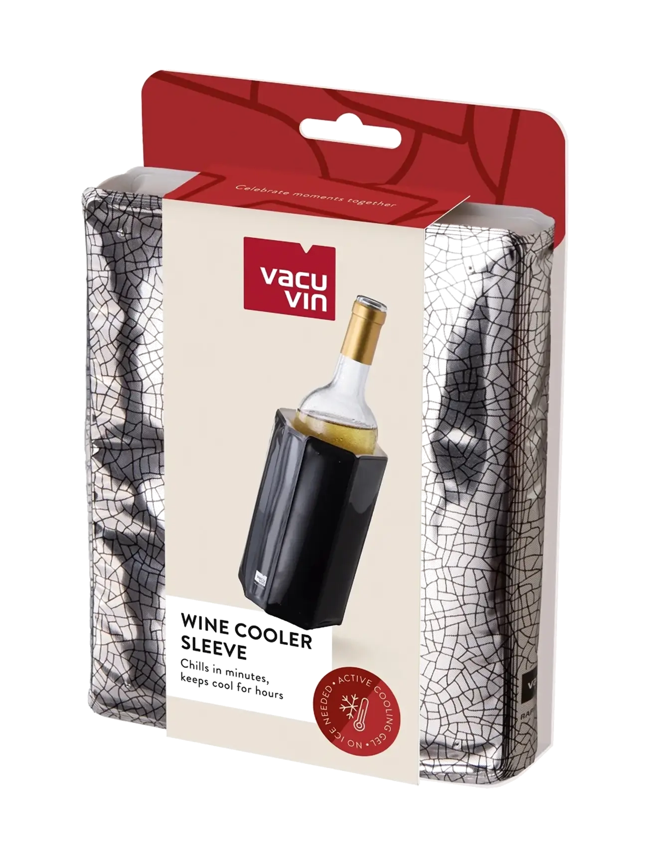 Vacuvin - Active Wine Cooler - najniższe ceny - silver - 1