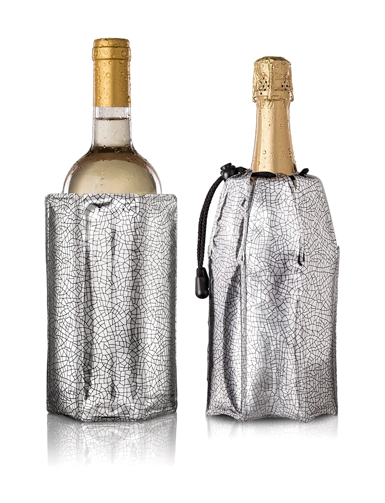 Vacuvin Wine & Champagne Cooler Active Silver Set/2 Vacu Vin , One Size, Drink Bar Accessories, Silber - Bottle Coolers, Homeware