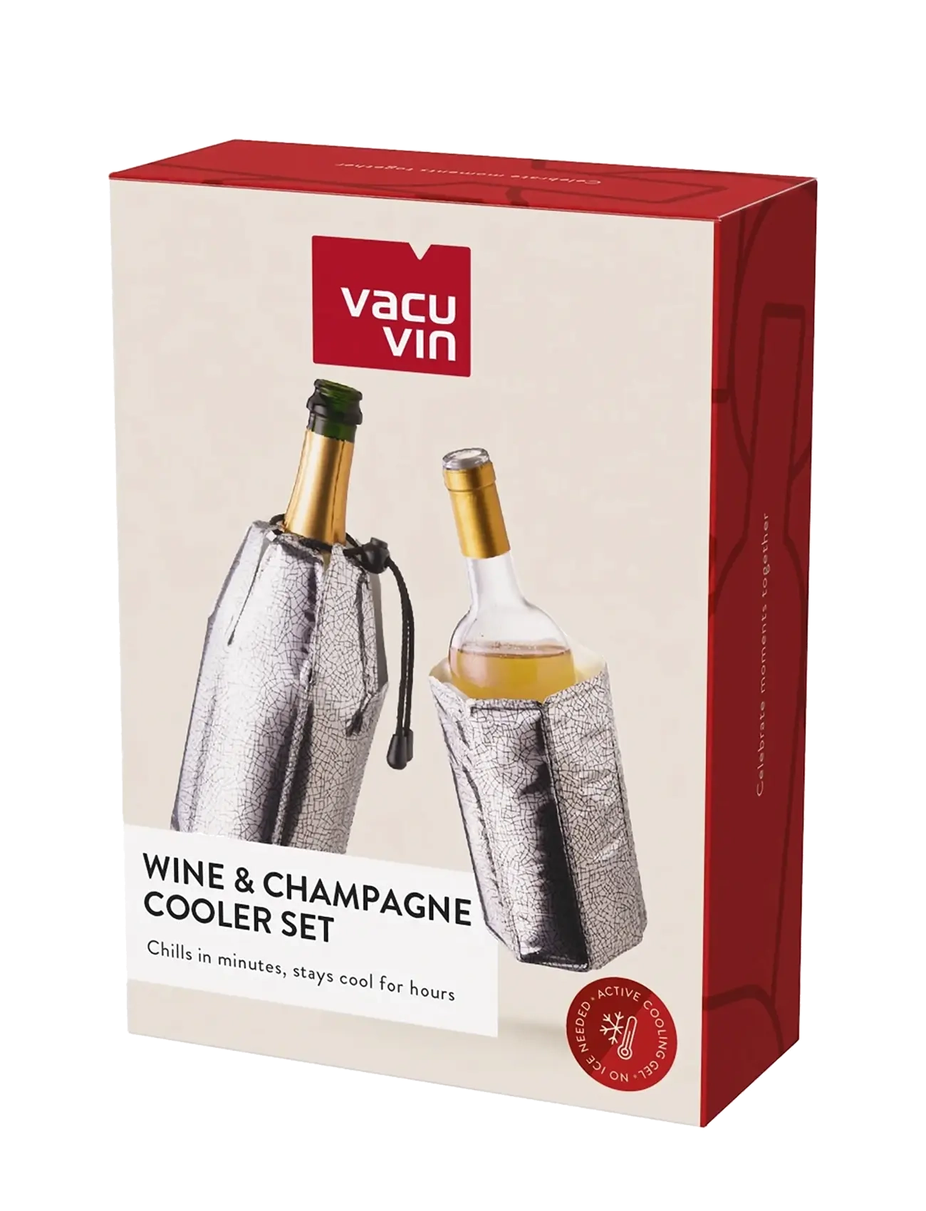 Vacuvin - Wine & Champagne Cooler Active Silver SET/2 VACU VIN® - silver - 1