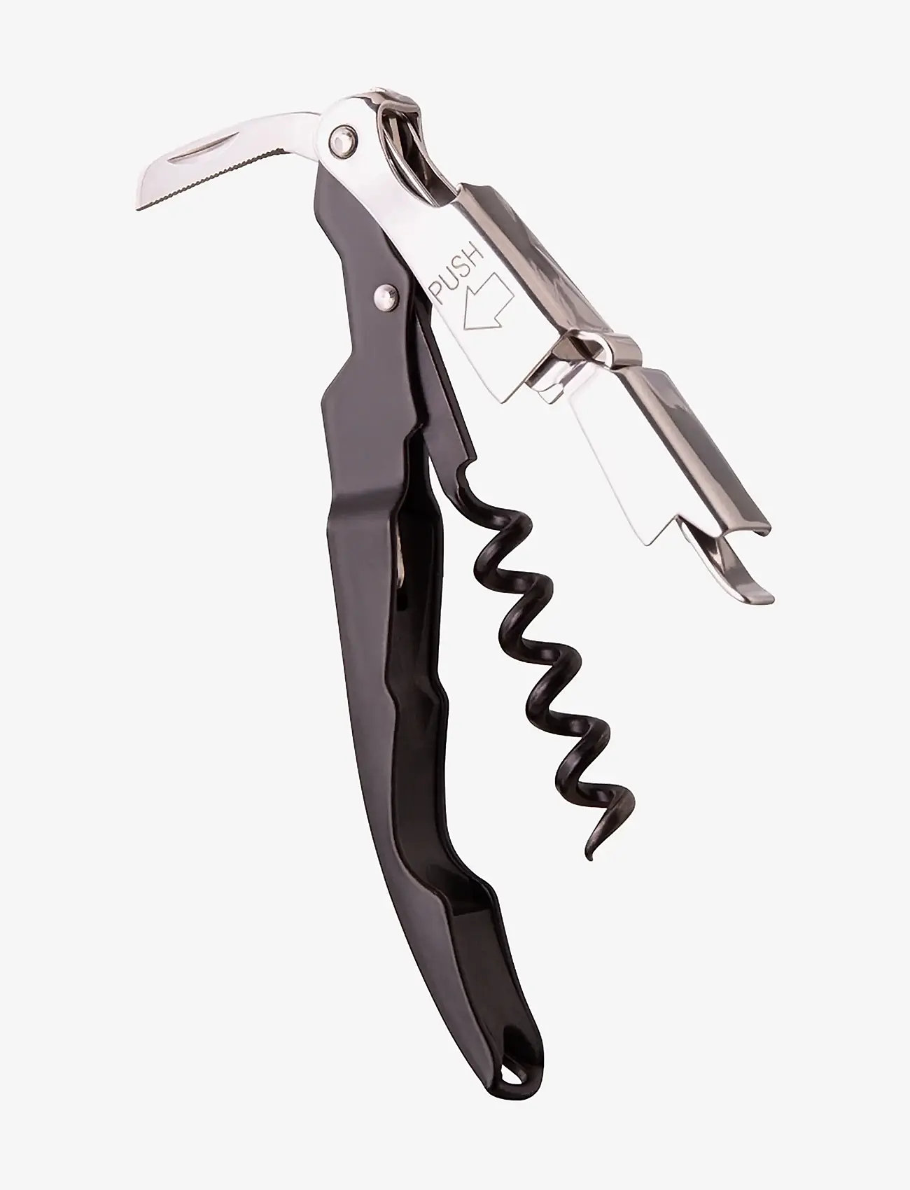 Vacuvin - Waiters Corkscrew Push Black VACU VIN® - oplukkere & vinpropper - black - 1