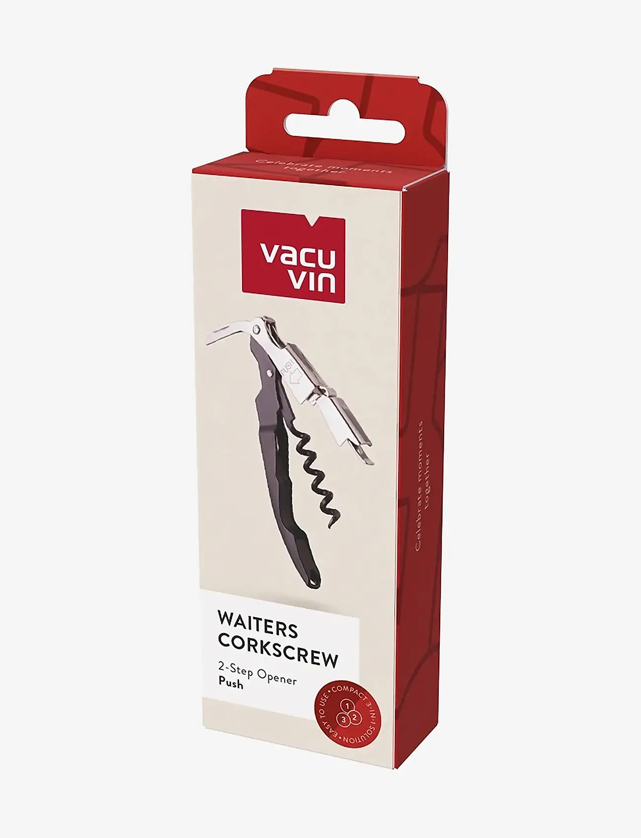Vacuvin - Waiters Corkscrew Push Black VACU VIN® - oplukkere & vinpropper - black - 2