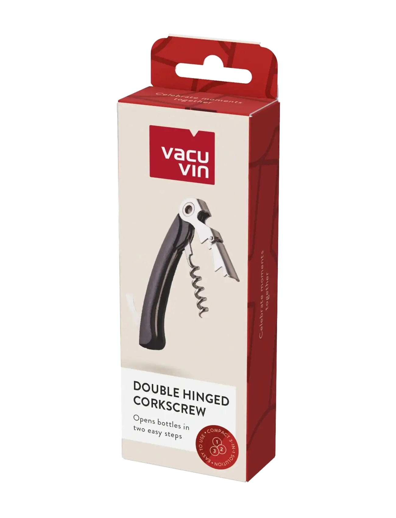 Vacuvin - Double Hinged Corkscrew - lägsta priserna - black - 1