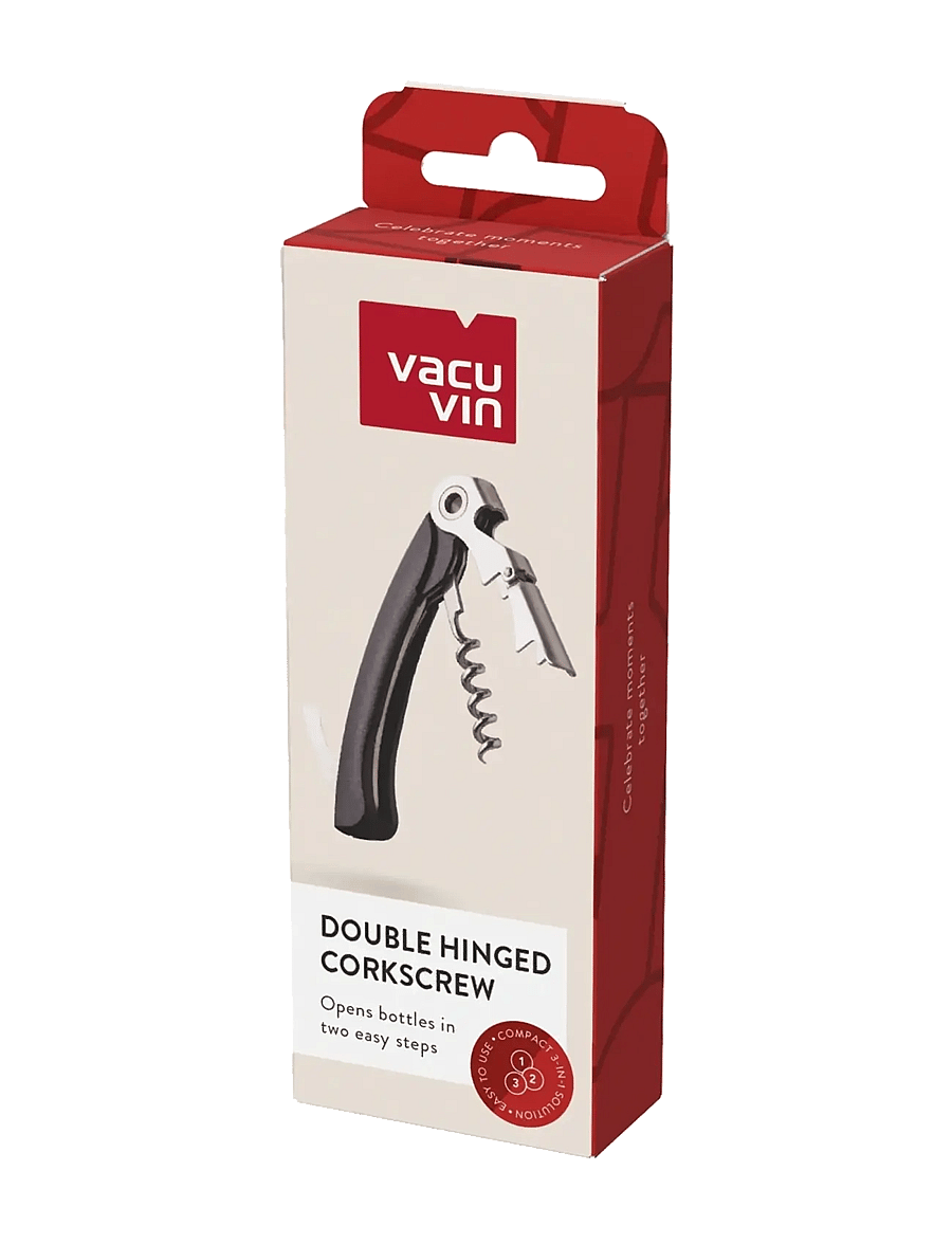 Vacuvin - Double Hinged Corkscrew - flaschenöffner & weinverschlüsse - black - 2