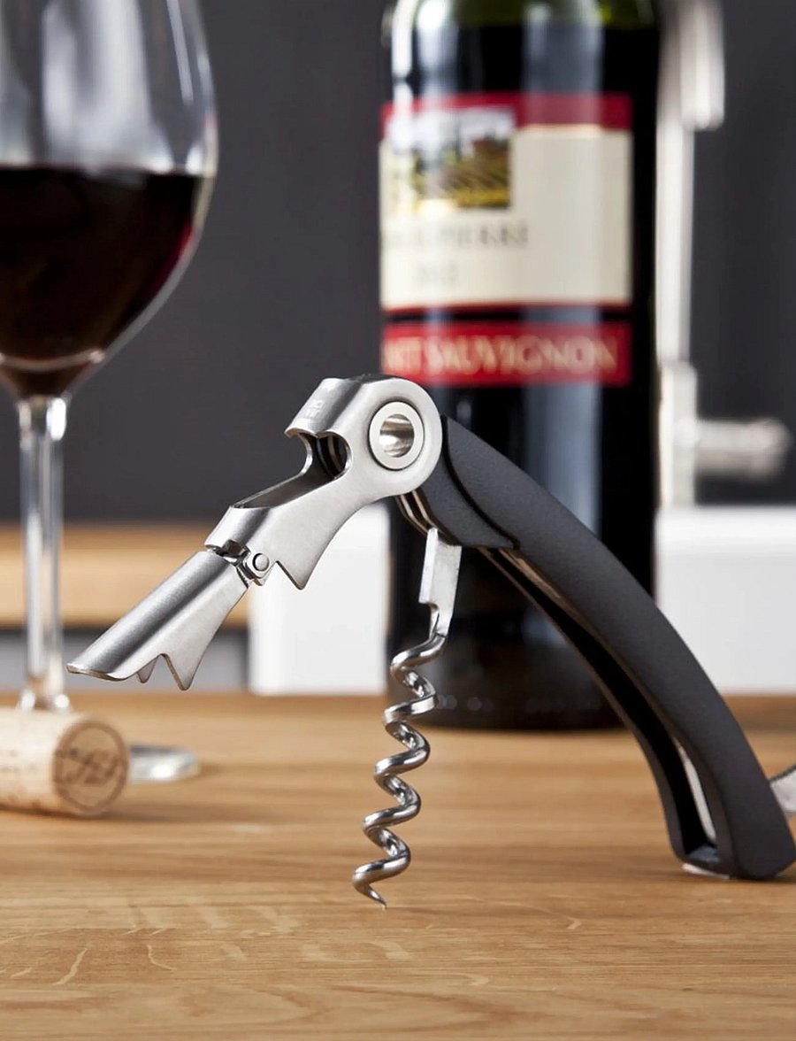 Vacuvin - Double Hinged Corkscrew - flaschenöffner & weinverschlüsse - black - 4