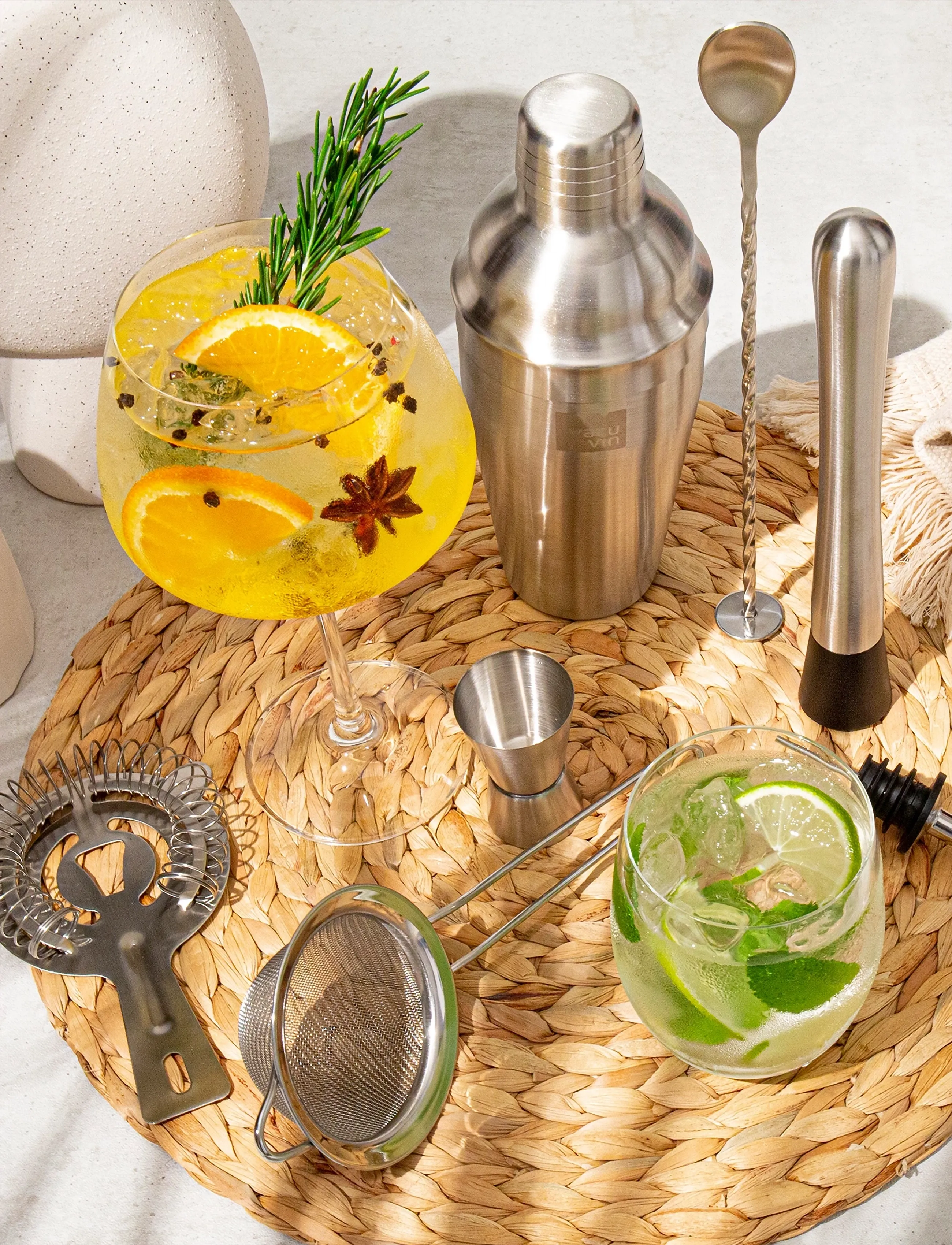 Vacuvin - Cocktail set Lovers BAR IN A BOX SET/7 VACU VIN® - hristarar og kokteiláhöld - stainless/black/clear - 4