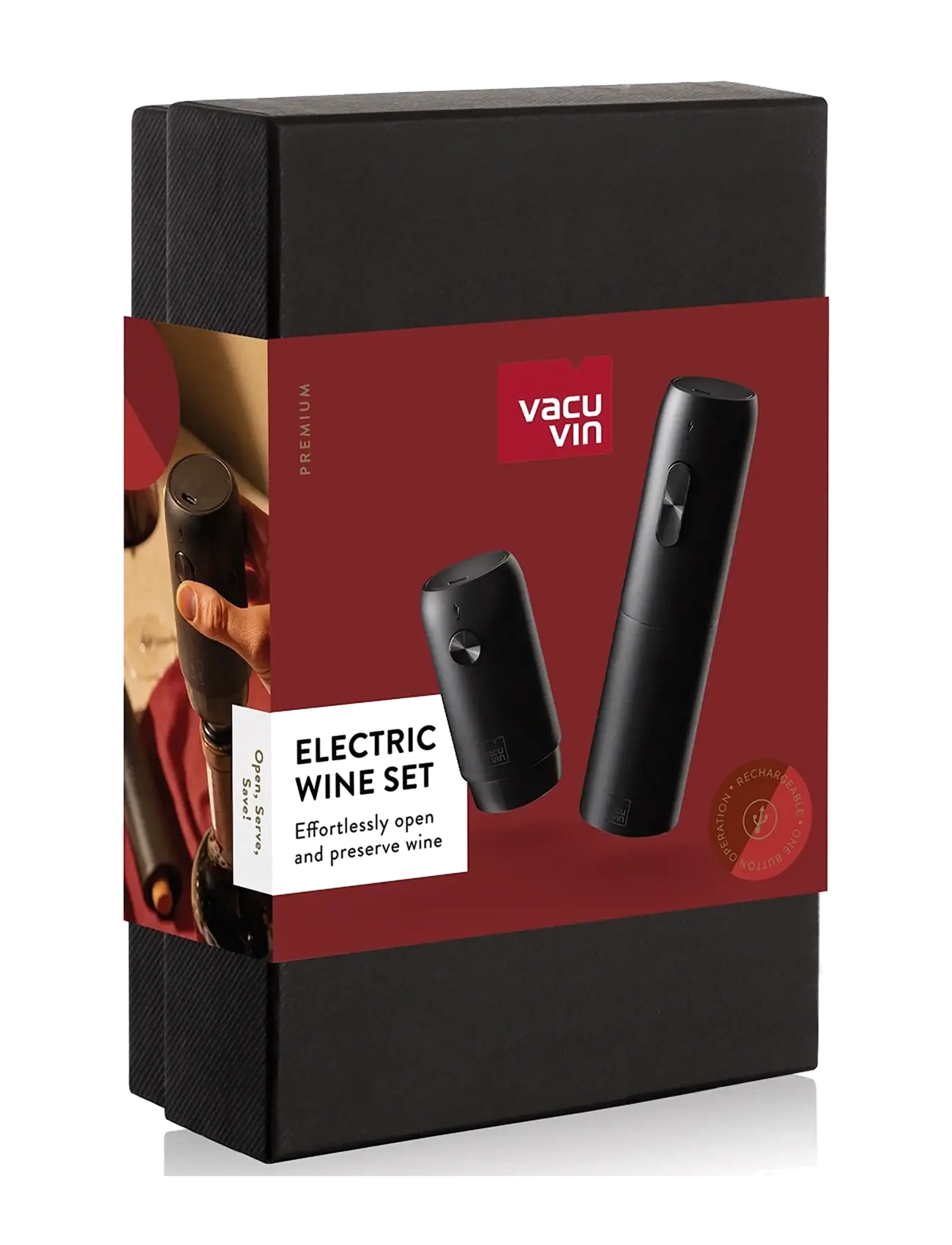 Vacuvin - Electric Wine SET Black VACU VIN® - muud köögiseadmed - black - 2