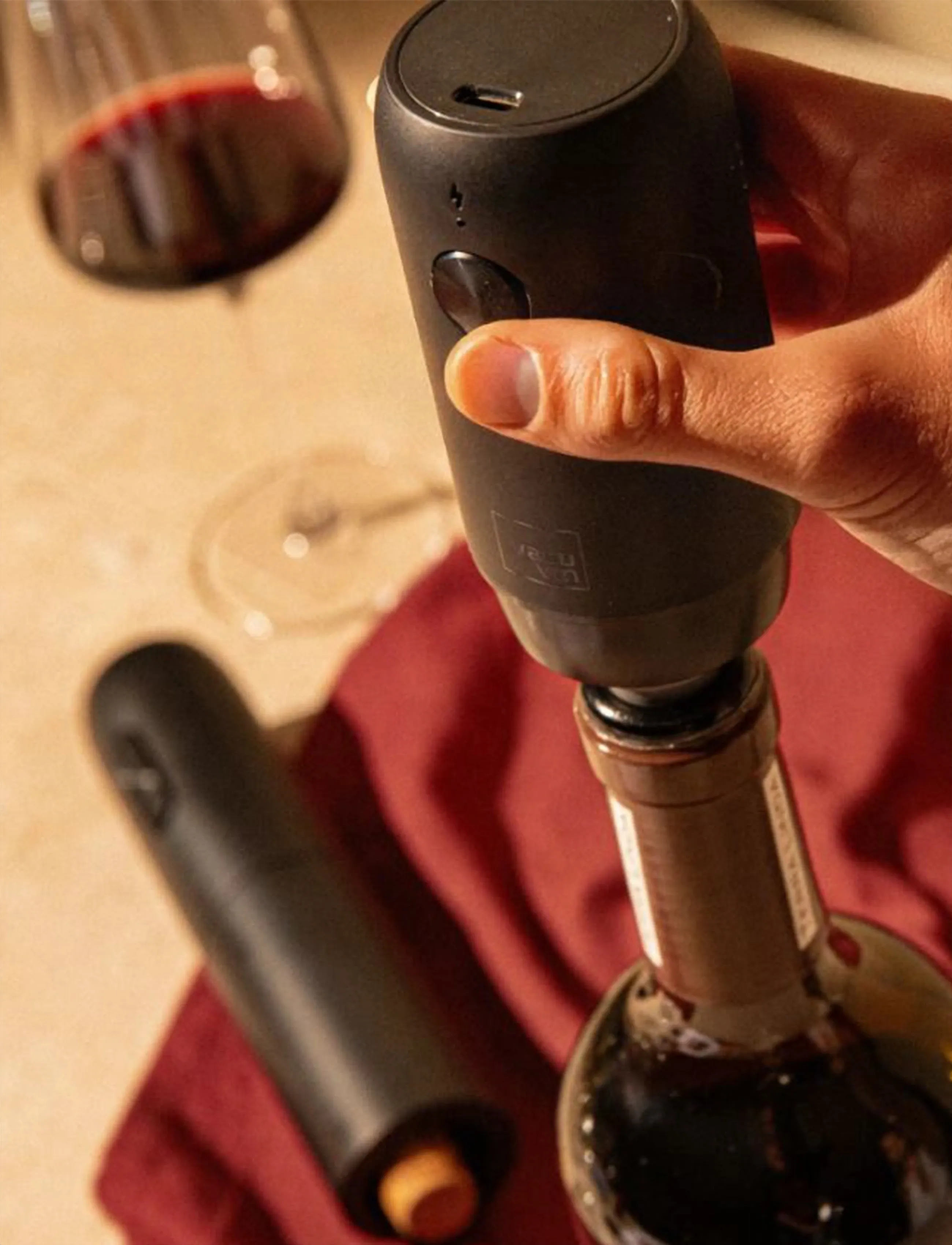 Vacuvin Electric Wine Set Black Vacu Vin , One Size, Kitchen Appliances, Schwarz - Other Homeware