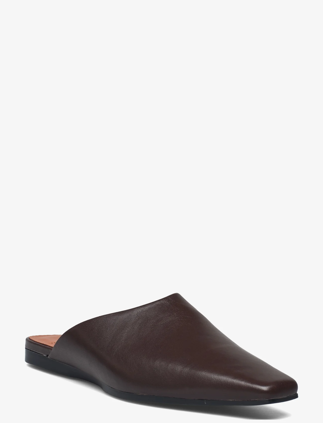 VAGABOND - WIOLETTA - buty z odkrytą piętą na płaskim obcasie - dark brown - 0