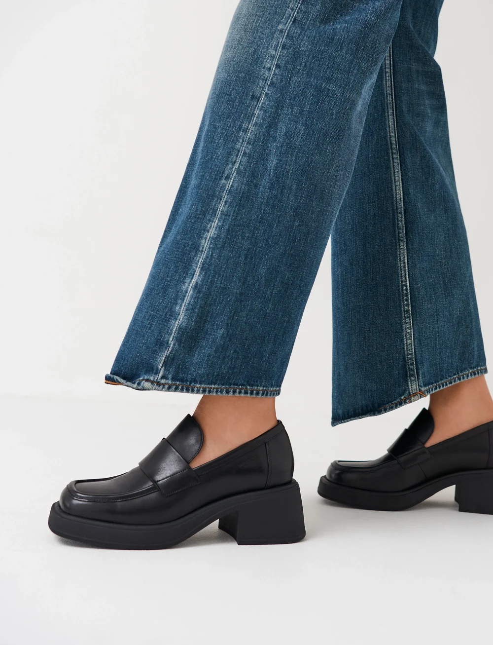 VAGABOND - DORAH - loafers med hæl - black - 0