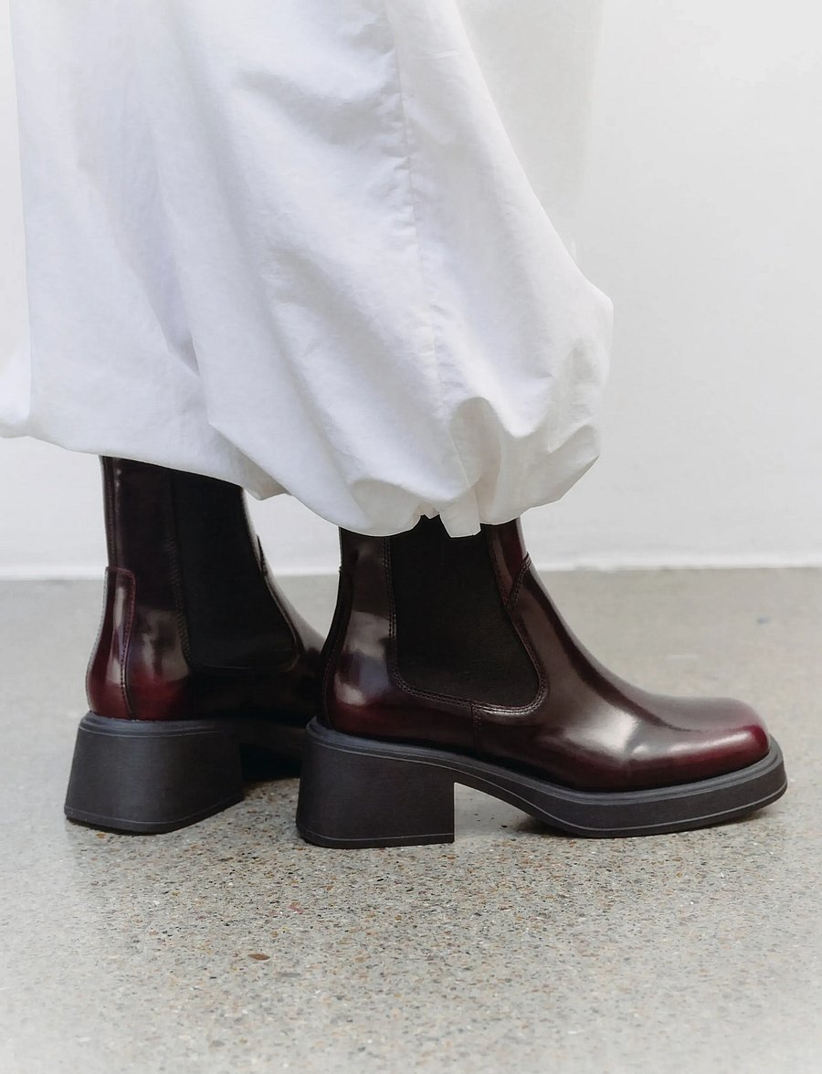 VAGABOND - DORAH - kontsaga poolsaapad - dark red - 0