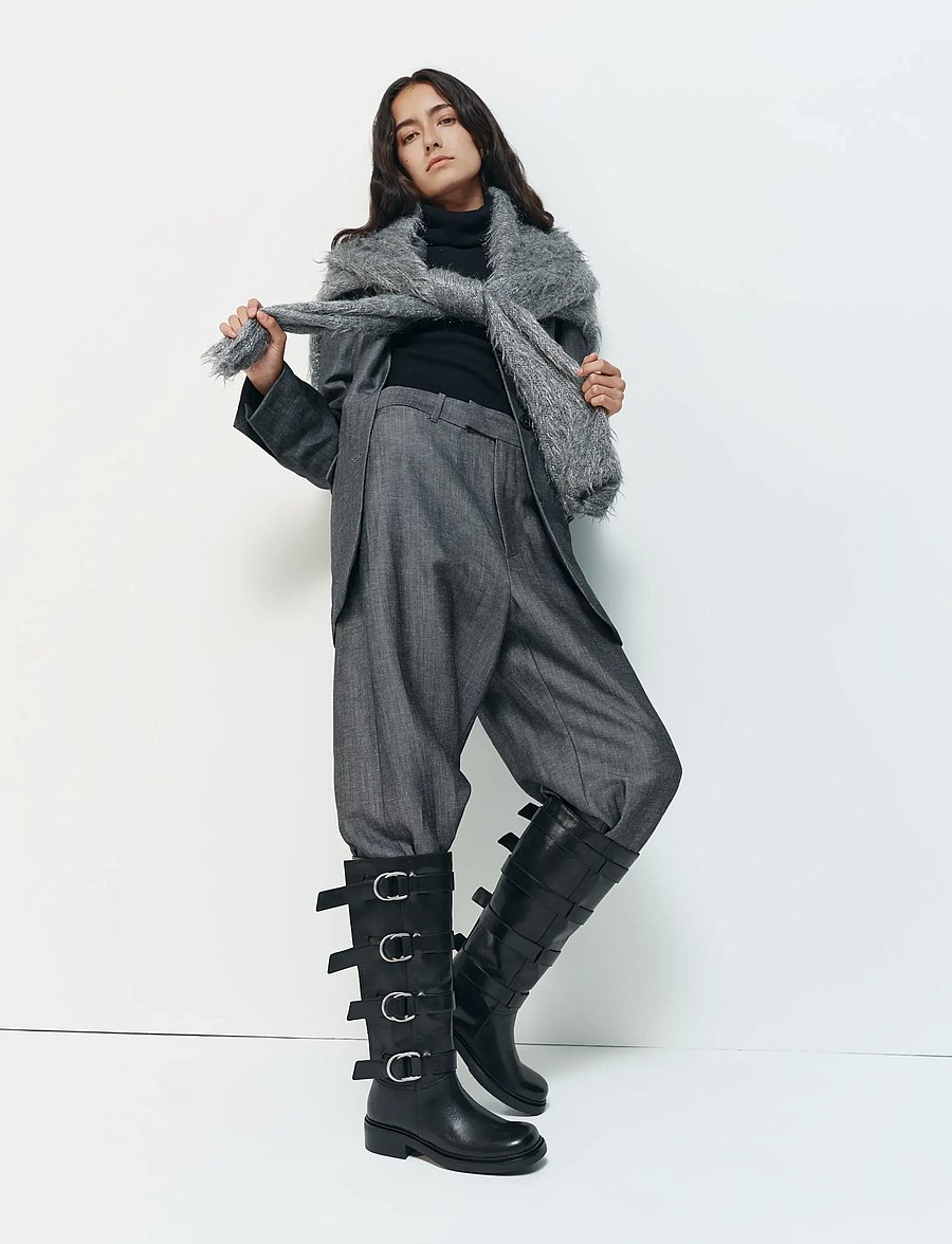 VAGABOND - KARLIE - põlveni saapad - black - 0