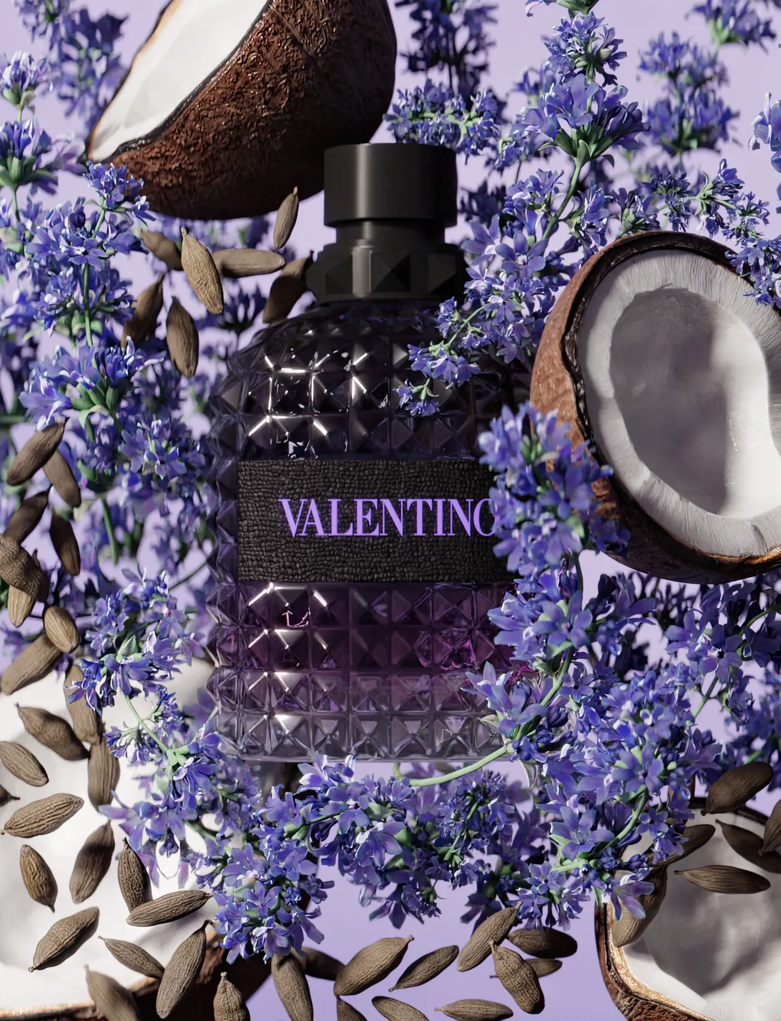 Valentino Fragrance Born In Roma Uomo Purple Melancholia Eau De Toilette Ambery Aromatic Fragance 100ml, 100 ml, Nude, Parfume > Eau De Toilette, Herr