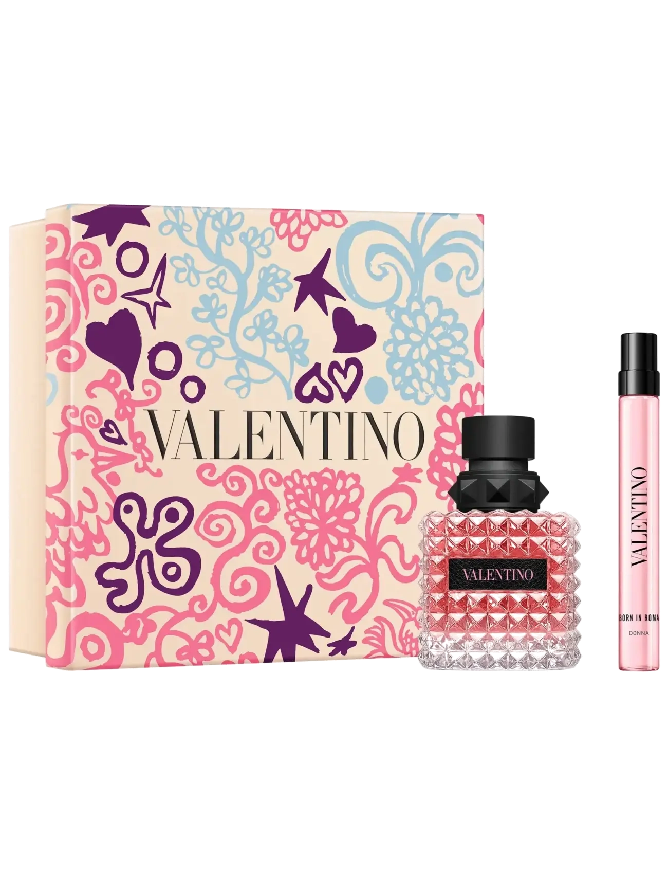 Valentino Fragrance Born in Roma Donna Set Eau de Parfum 50ml and Travel Size 10ml - Presenter - CLEAR / undefined