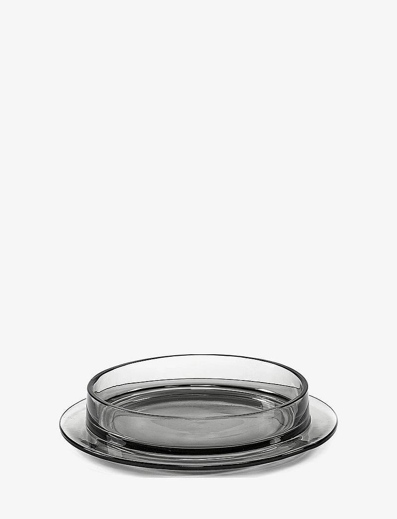 Valerie Objects - DISHES TO DISHES GLASS LOW - väikesed taldrikud - grey - 0