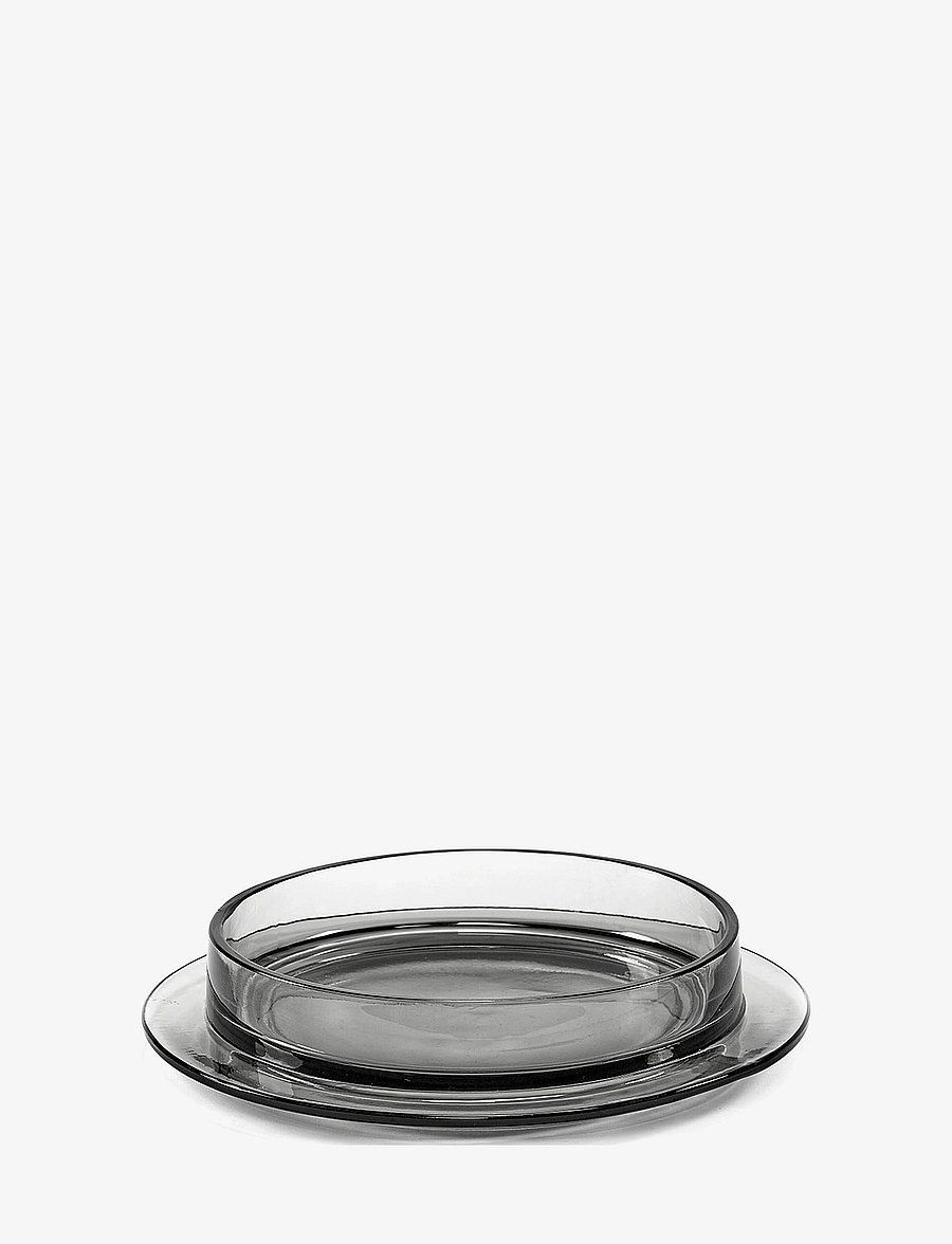 Valerie Objects - DISHES TO DISHES GLASS LOW - frühstücksteller - grey - 0