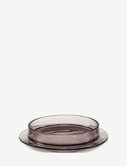 Valerie Objects - DISHES TO DISHES GLASS LOW - small plates - pink - 0