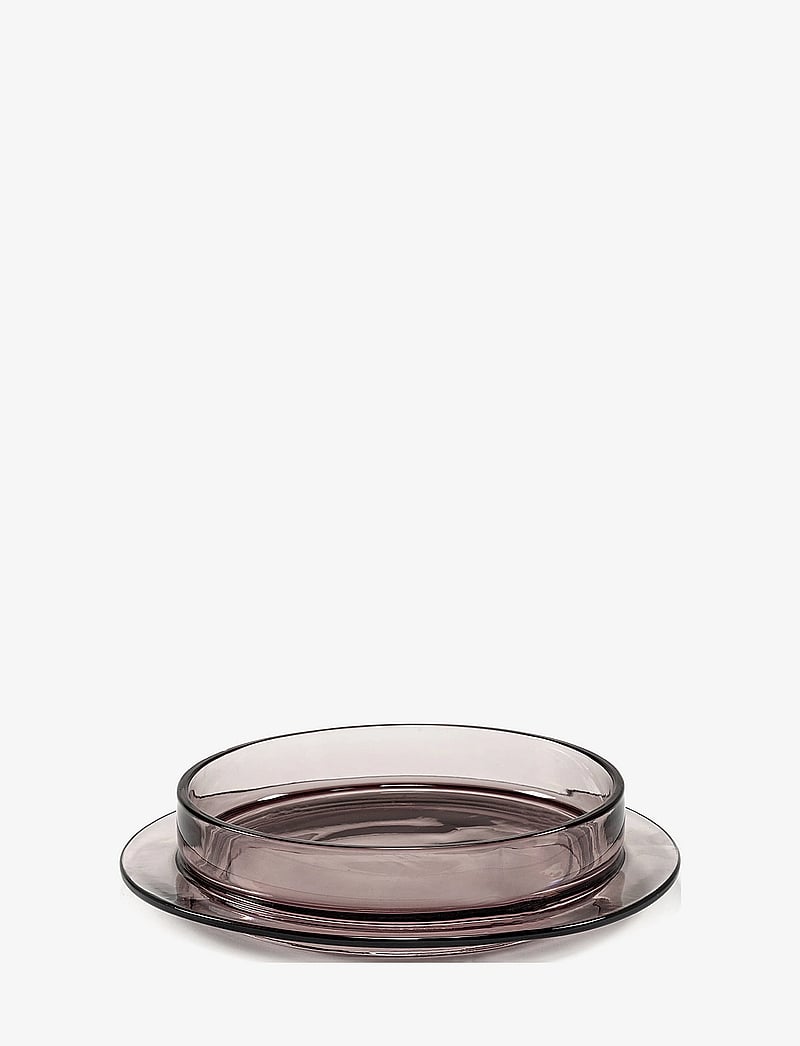 Valerie Objects - DISHES TO DISHES GLASS LOW - frühstücksteller - pink - 0